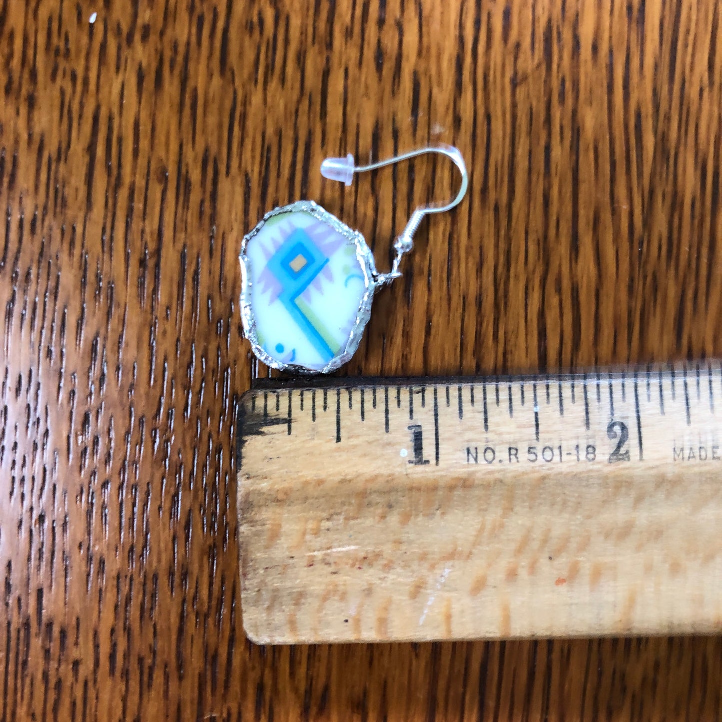 Broken Pottery Artisan Made Earrings Sango One World Japan Plate Handcrafted Dangle Earrings