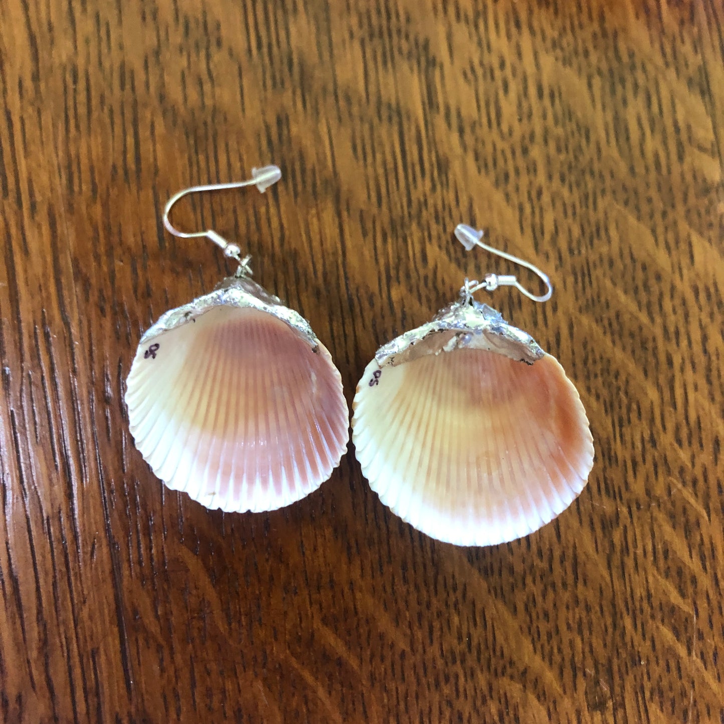 Gorgeous Scallop Shell Artisan Made Earrings Handcrafted Sea Shell Dangle Earrings