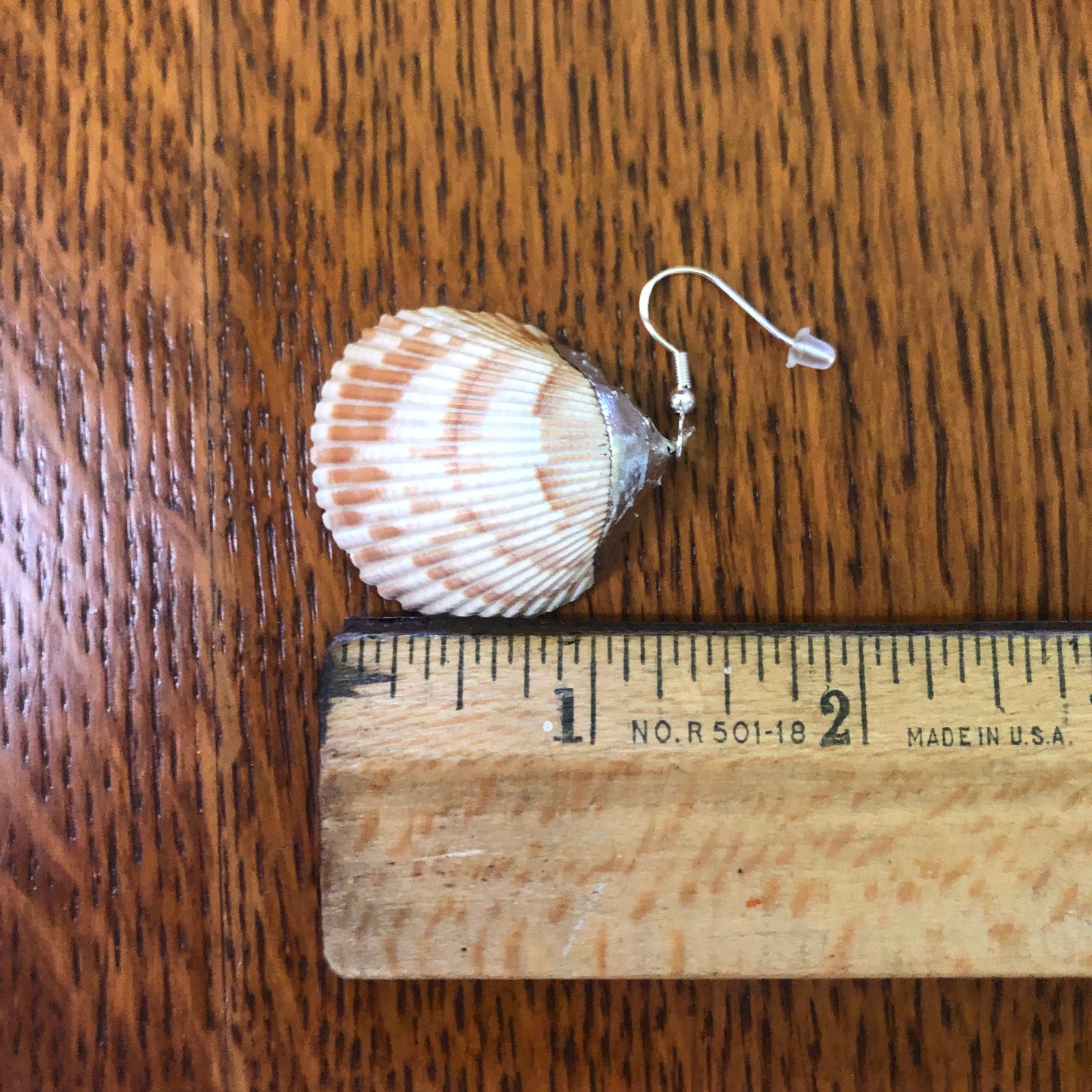 Gorgeous Scallop Shell Artisan Made Earrings Handcrafted Sea Shell Dangle Earrings