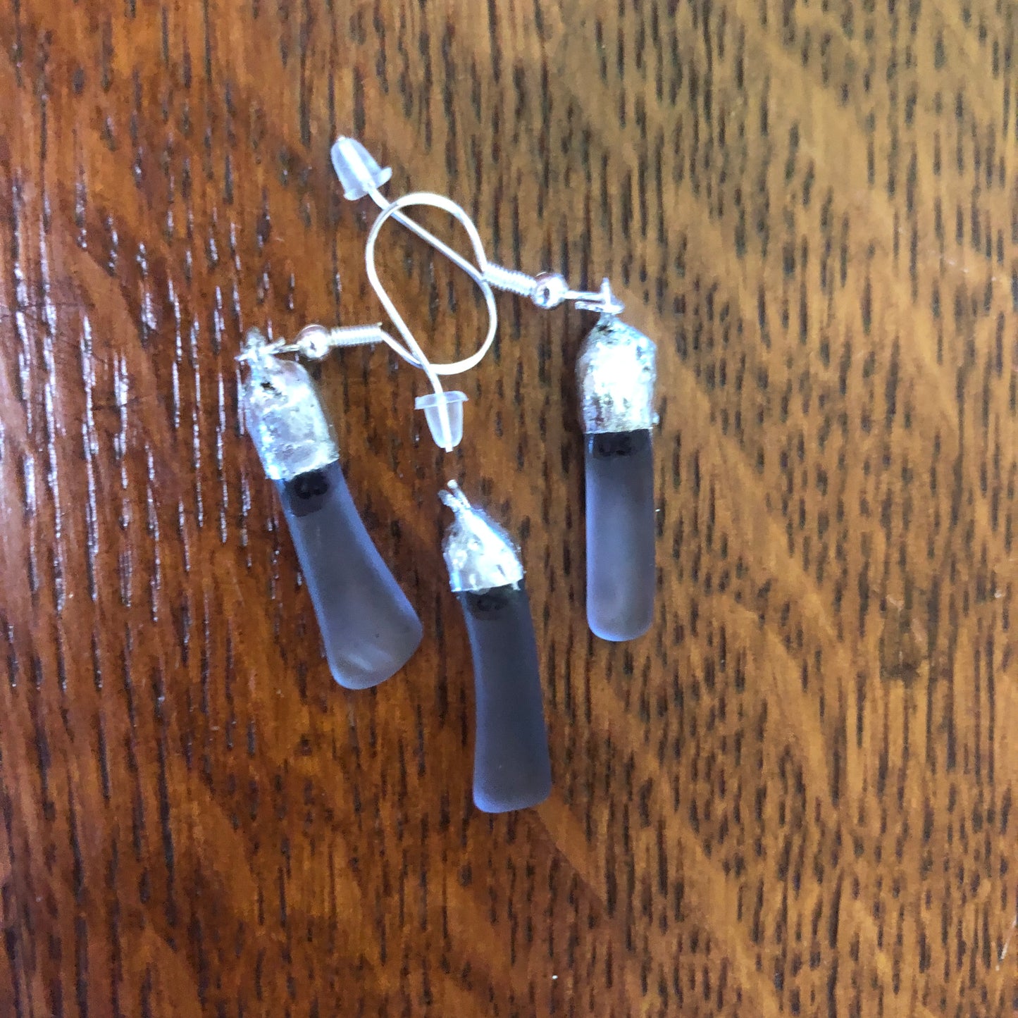 Erie Glass Artisan Made Purple Pendent And Dangle Earring Set Handcrafted Jewelry Set