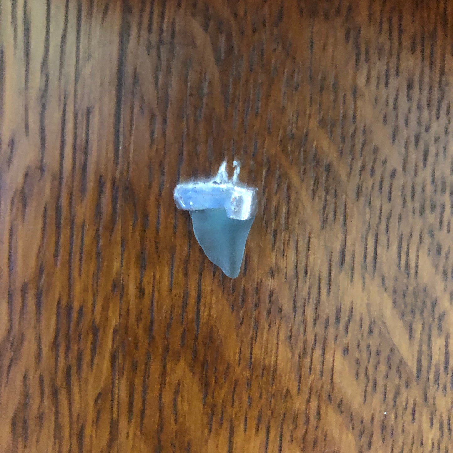 Erie Glass Artisan Made Sky Blue Shark Tooth Pendent 1/2in x 5/8in Handcrafted Necklace