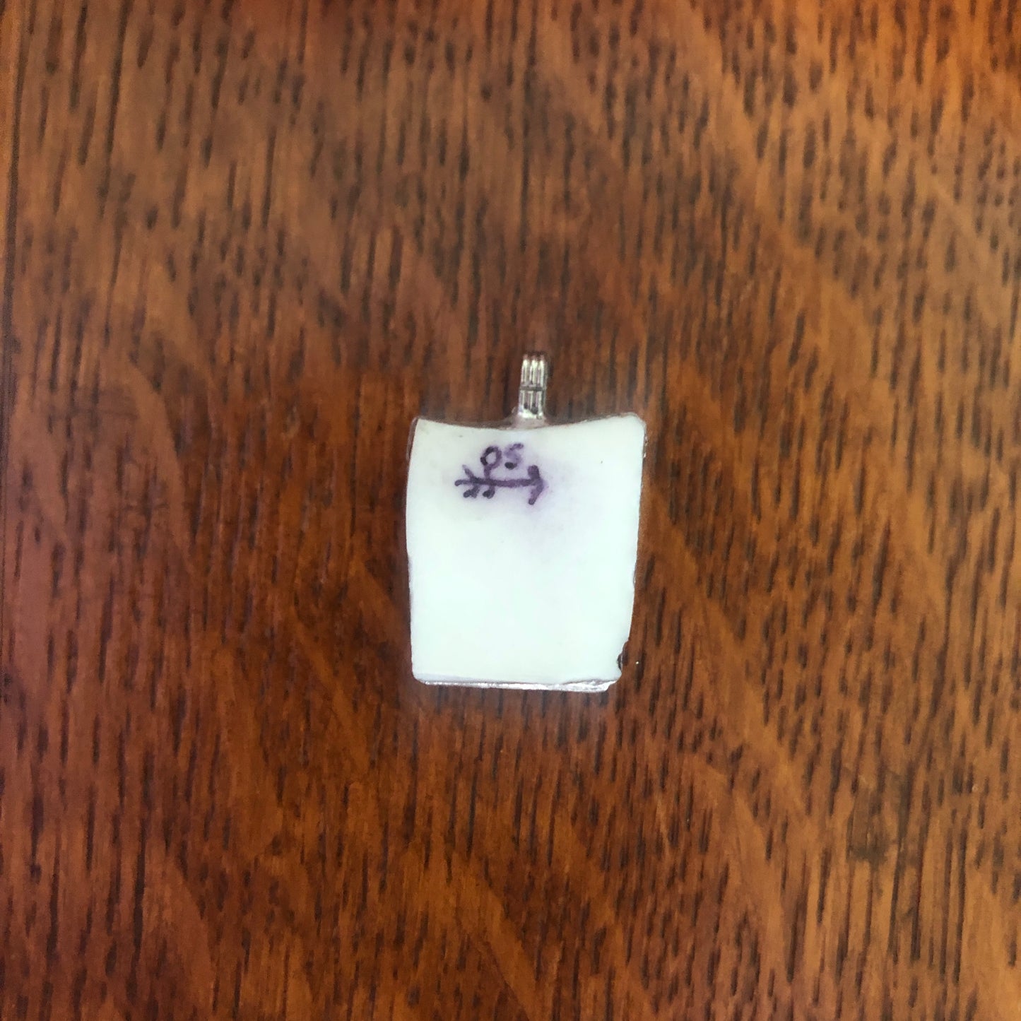 Broken Pottery Artisan Made Pendent Sango One World Japan Plate Handcrafted Necklace 3/4in x 3/4in