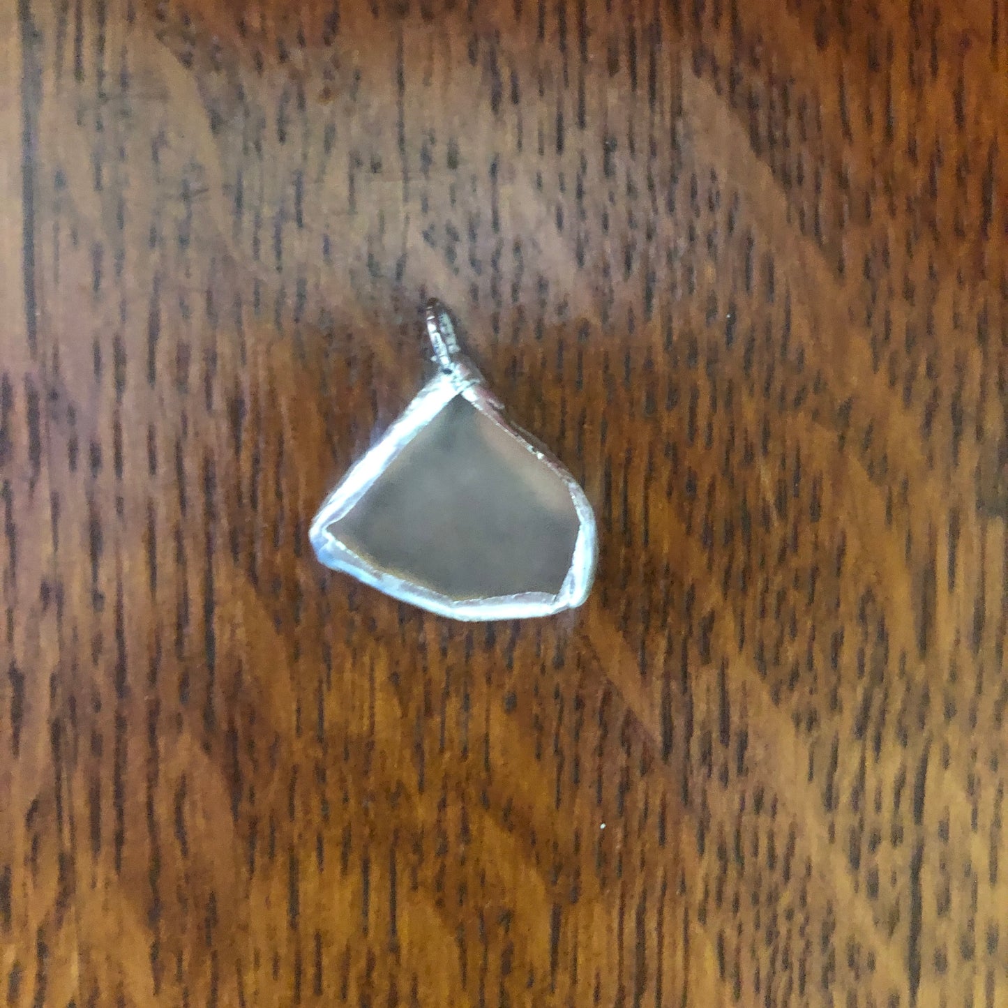 Erie Glass Artisan Made Frosted Pendent 3/4in x 3/4 in Handcrafted Necklace
