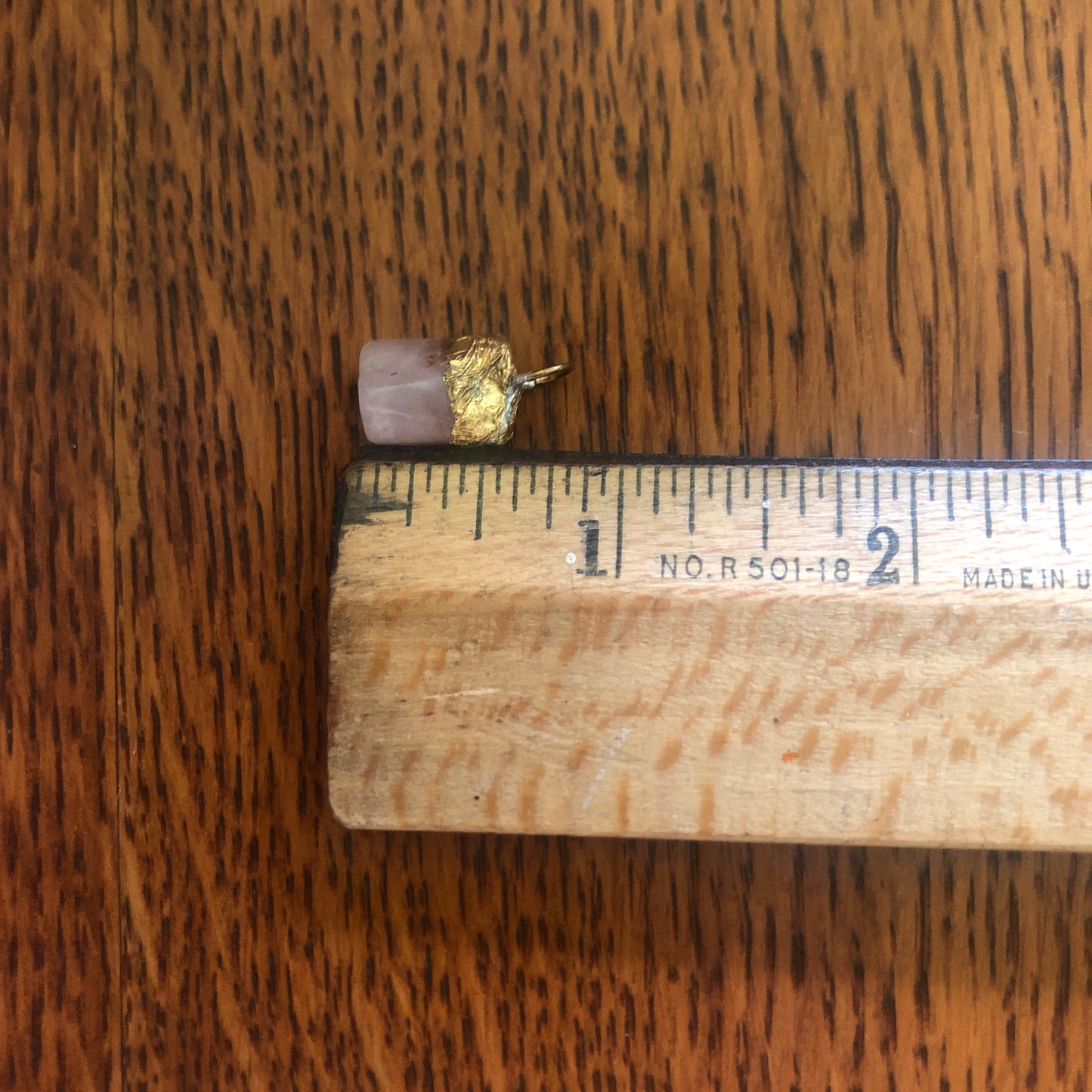 Artisan Made Rock Pendant Perfect Pink Resembles a Rose Quartz Handcrafted Necklace 3/8in x 1/2in