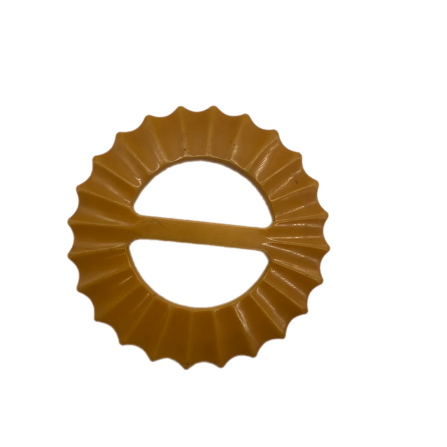Mustard Yellow Bakelite Buckle Scarf Holder