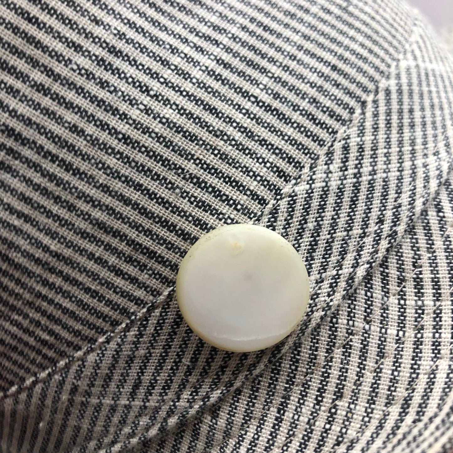 Antique Mother Of Pearl C Clasp Brooch