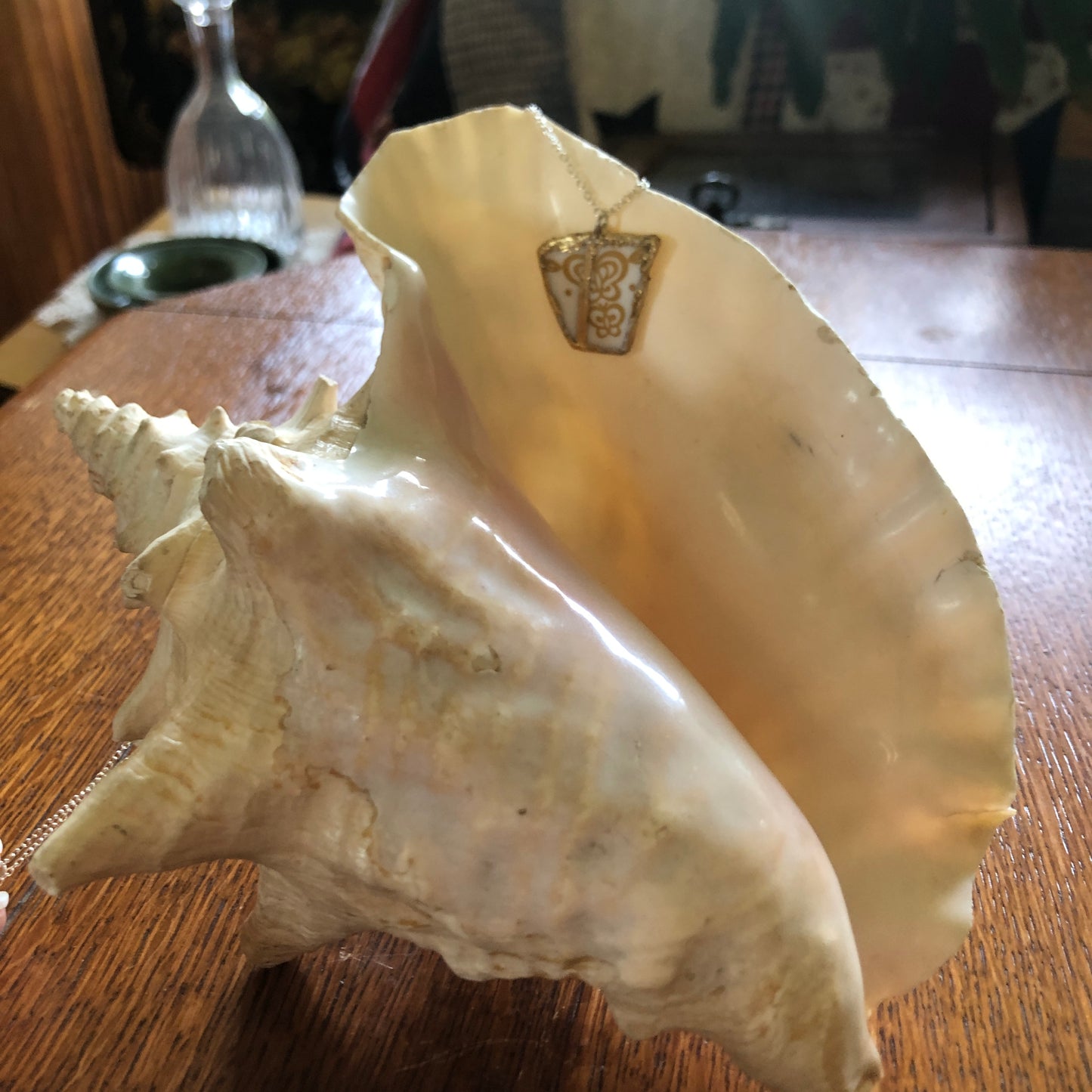 Broken Plate Artisan Made Pendant Corelle Butterfly Gold Plate Handcrafted Necklace 1in x 1in