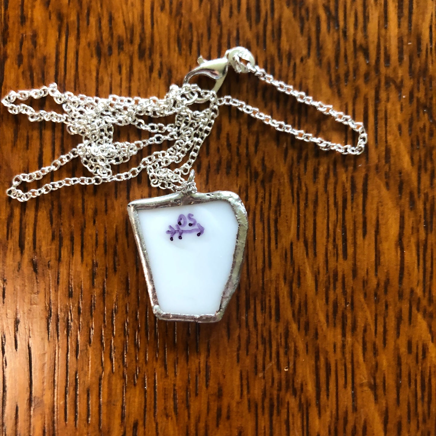 Broken Plate Artisan Made Pendent Corelle Butterfly Gold Plate Handcrafted Necklace 3/4in x 1in