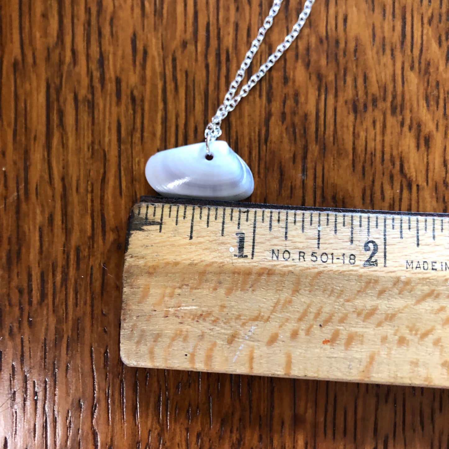 Tellin Artisan Made Pendent Handcrafted Sea Shell Necklace 1 in x 1/2 in Mermaid Jewelry