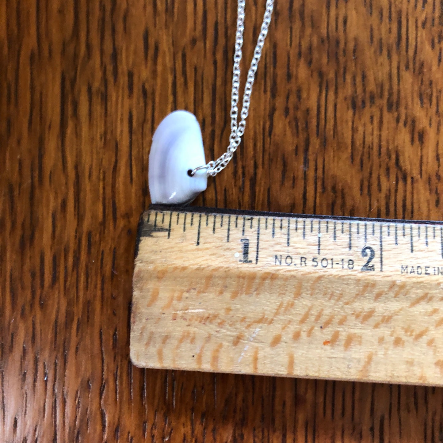 Tellin Artisan Made Pendent Handcrafted Sea Shell Necklace 1 in x 1/2 in Mermaid Jewelry