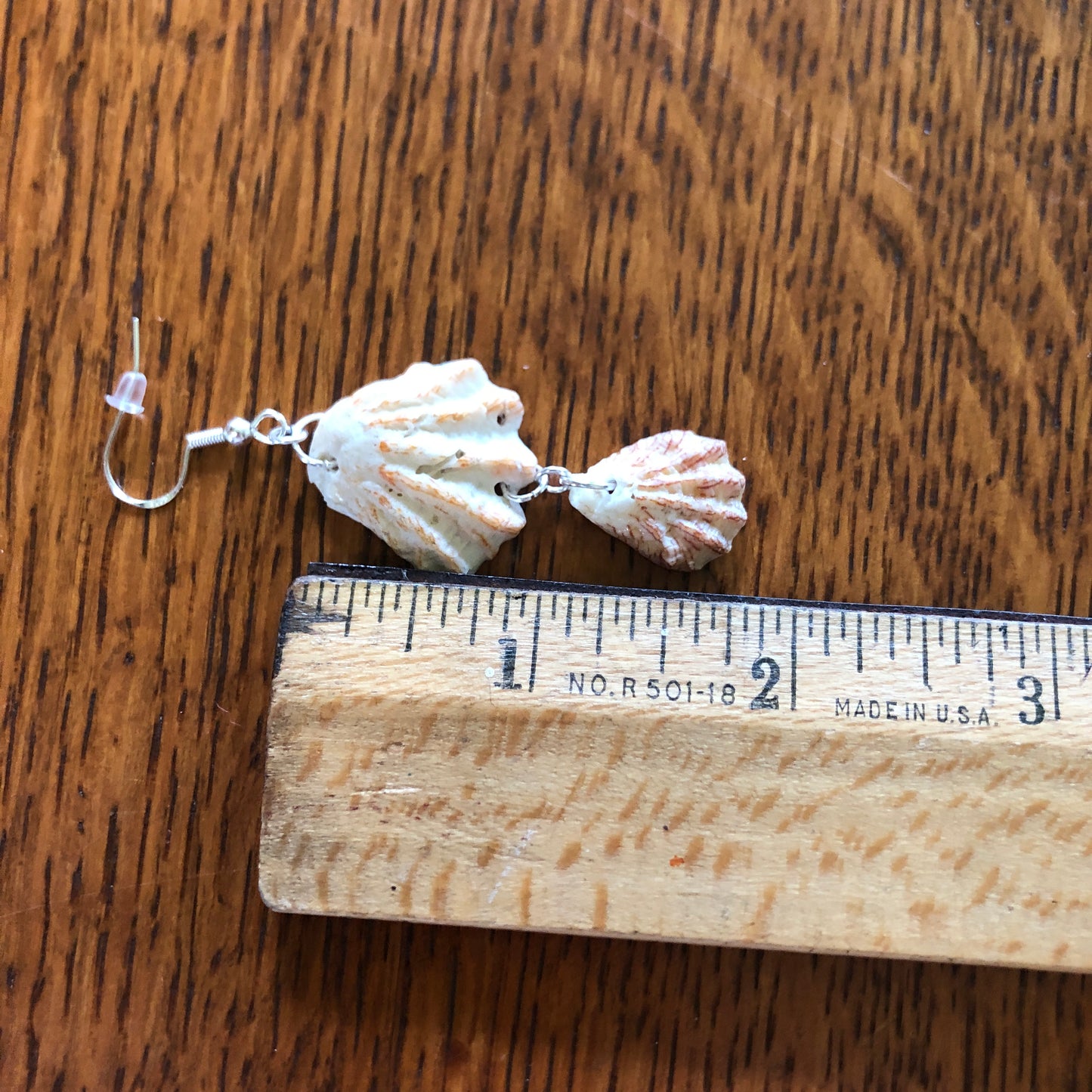 Kittens Paw Artisan Made Earrings Handcrafted Sea Shell Dangle Earrings