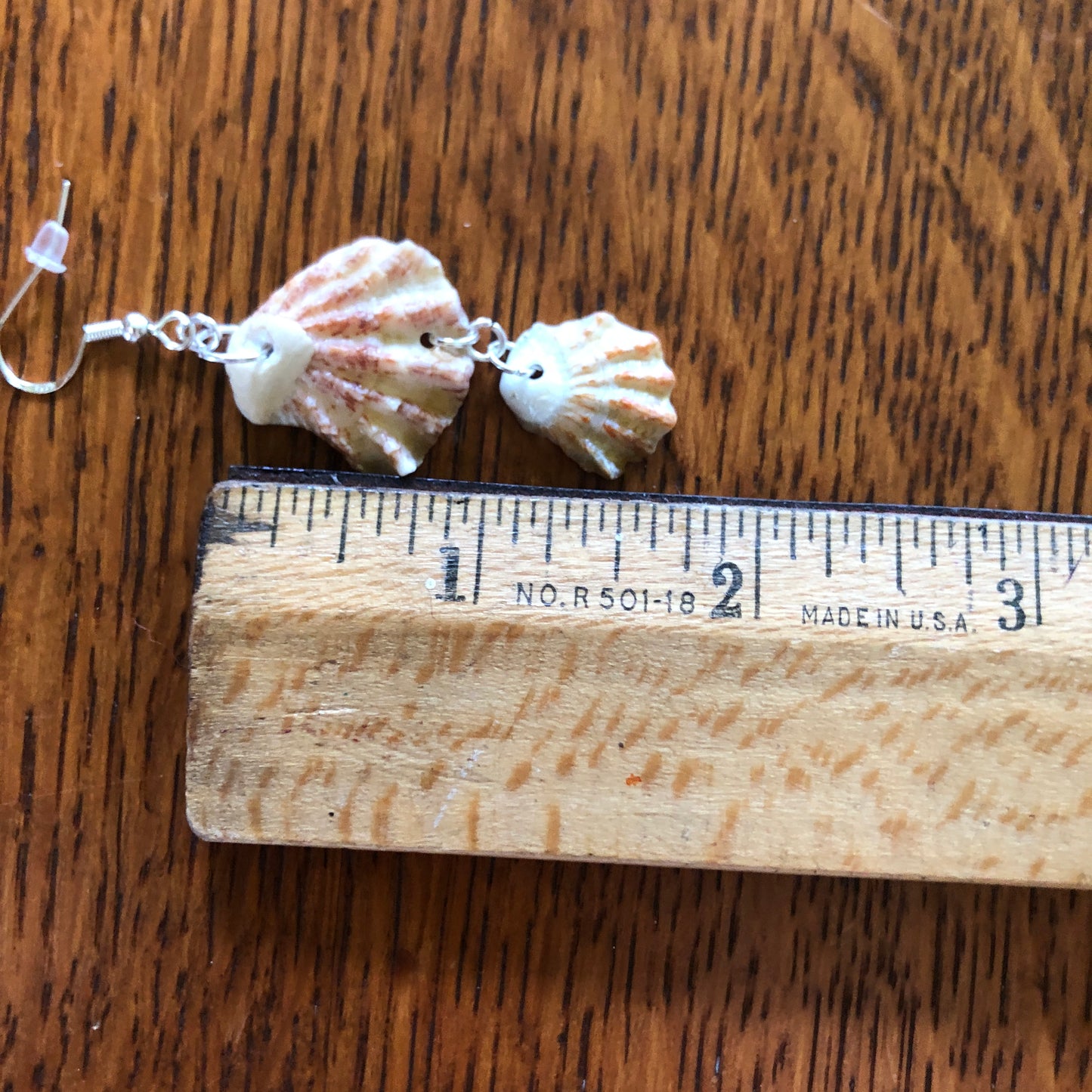 Kittens Paw Artisan Made Earrings Handcrafted Sea Shell Dangle Earrings
