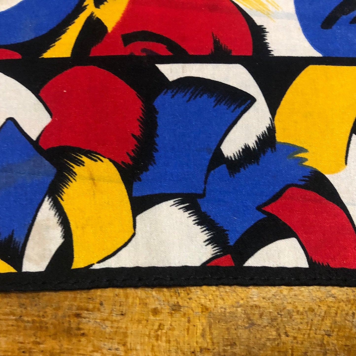 Bold Yellow Blue Red Abstract Unbranded Floral Scarf