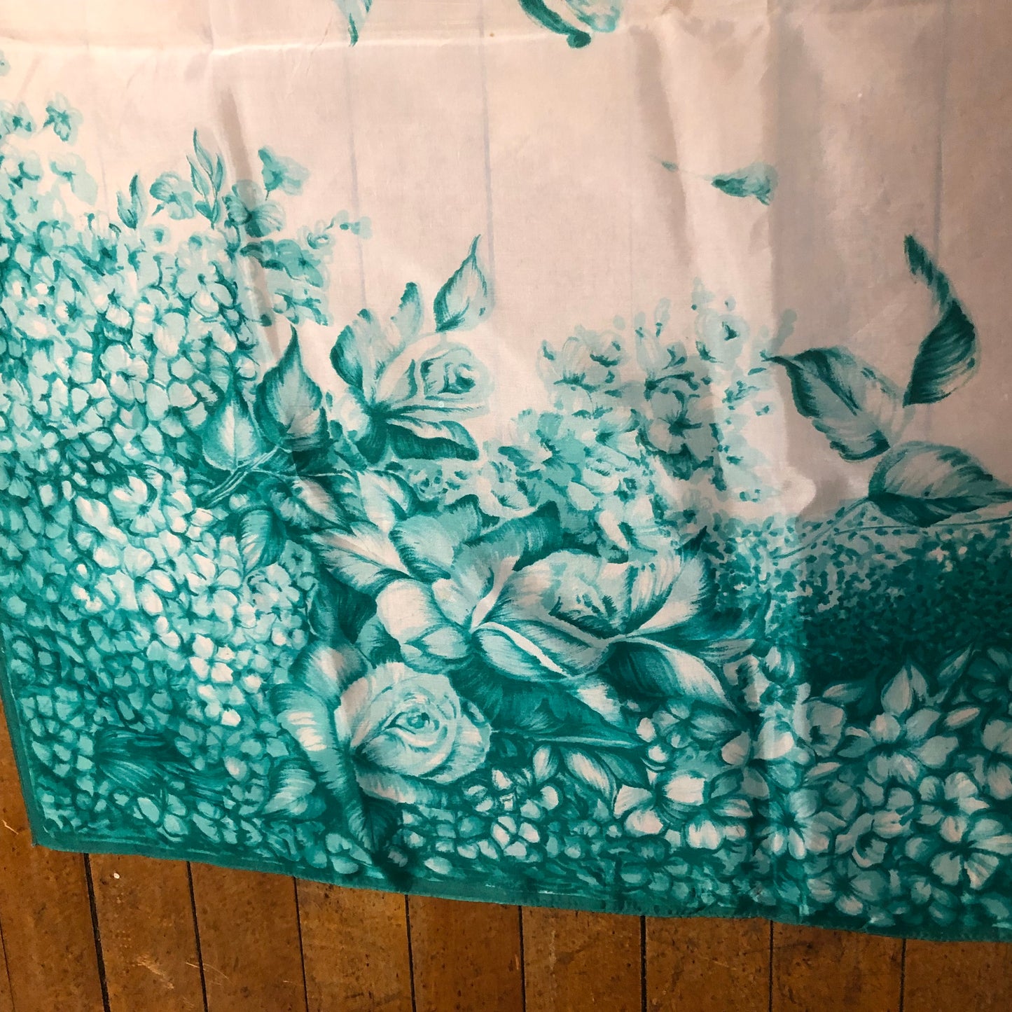 Mint Green Floral Unbranded Square Scarf