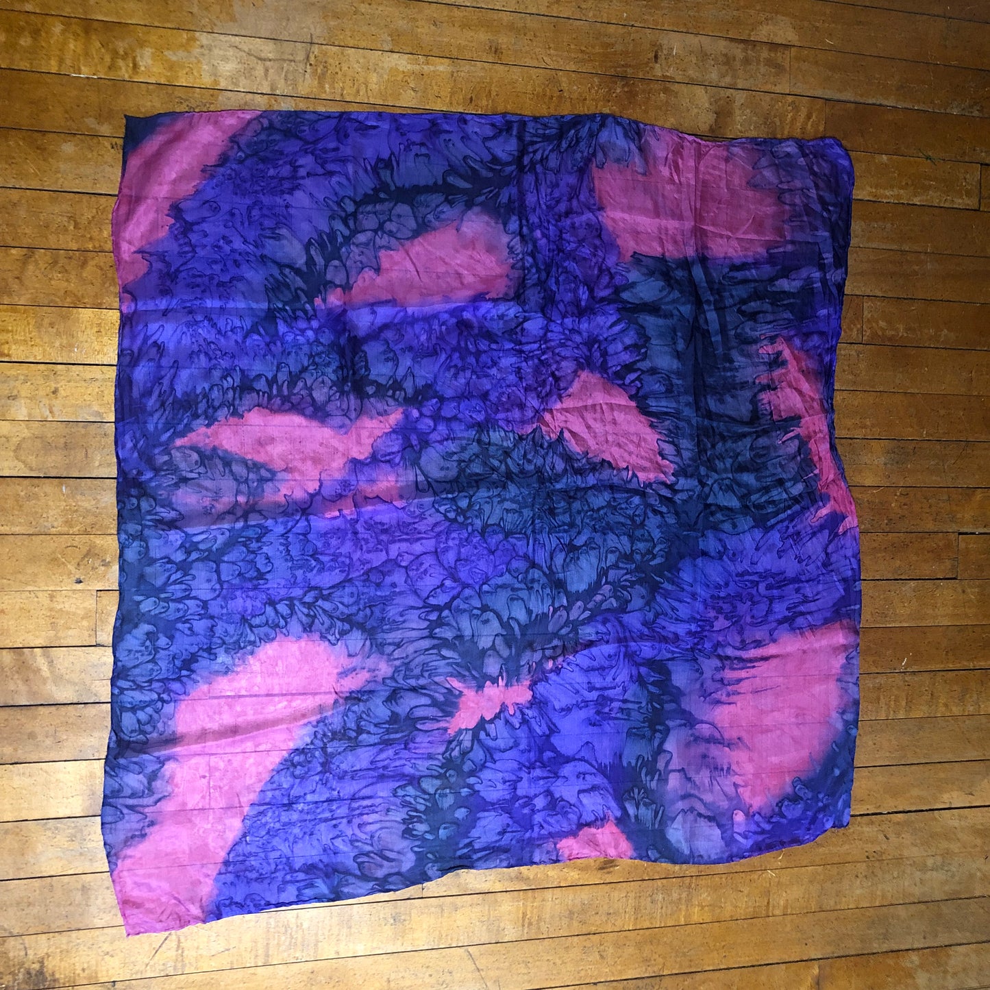 Purple and Pink Tie-dye Unbranded Square Scarf