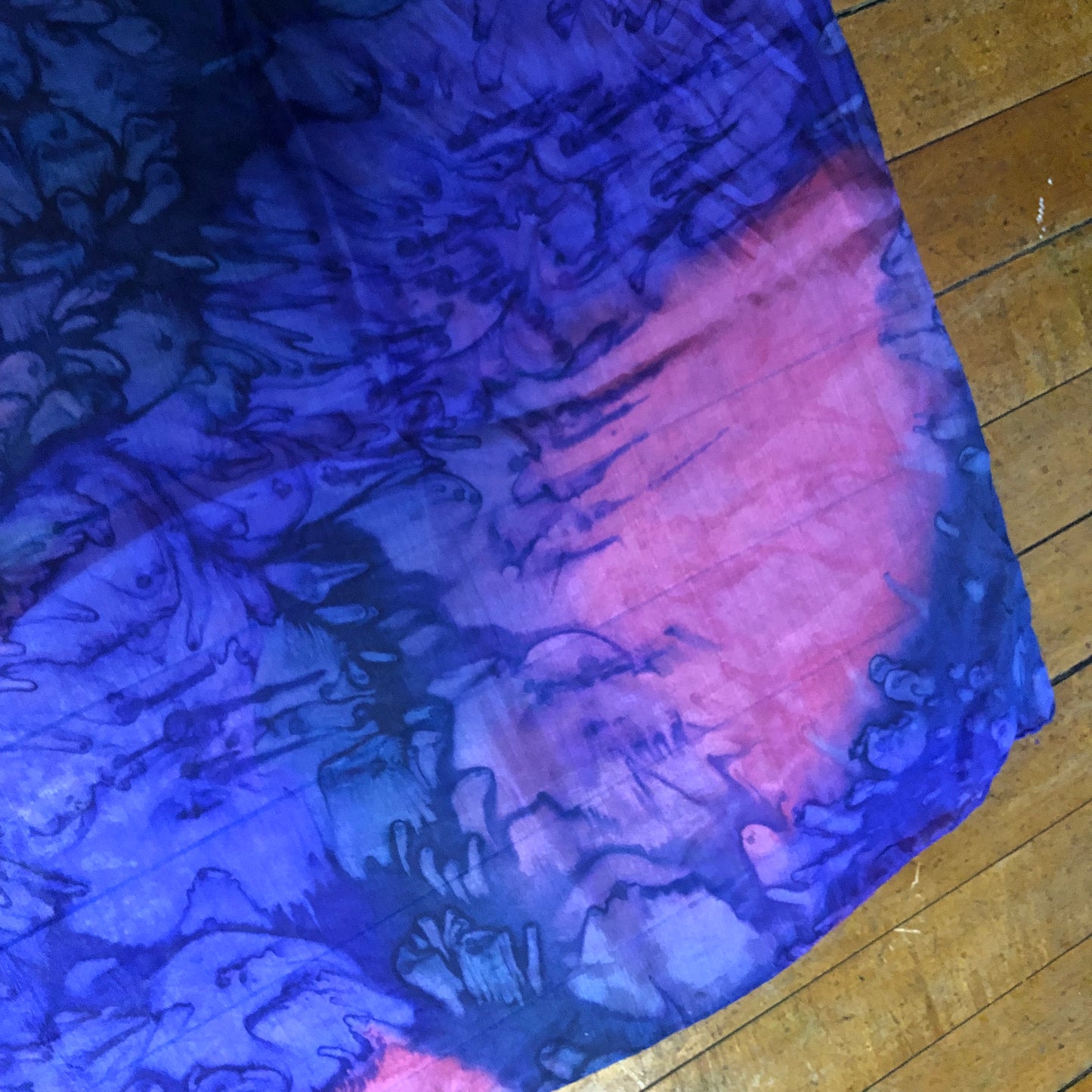 Purple and Pink Tie-dye Unbranded Square Scarf
