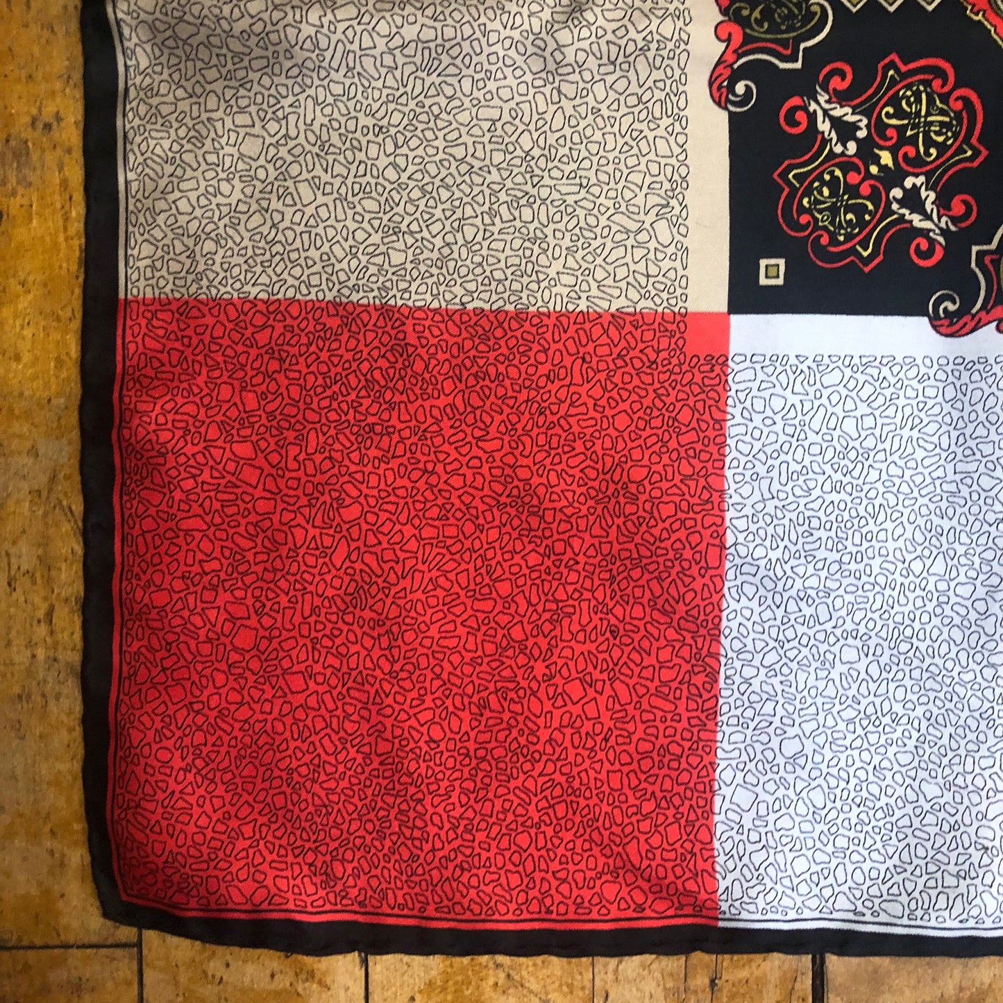 Italian Scarf, All Silk By Imperial, Made in Italy Hand Rolled Square Scarf