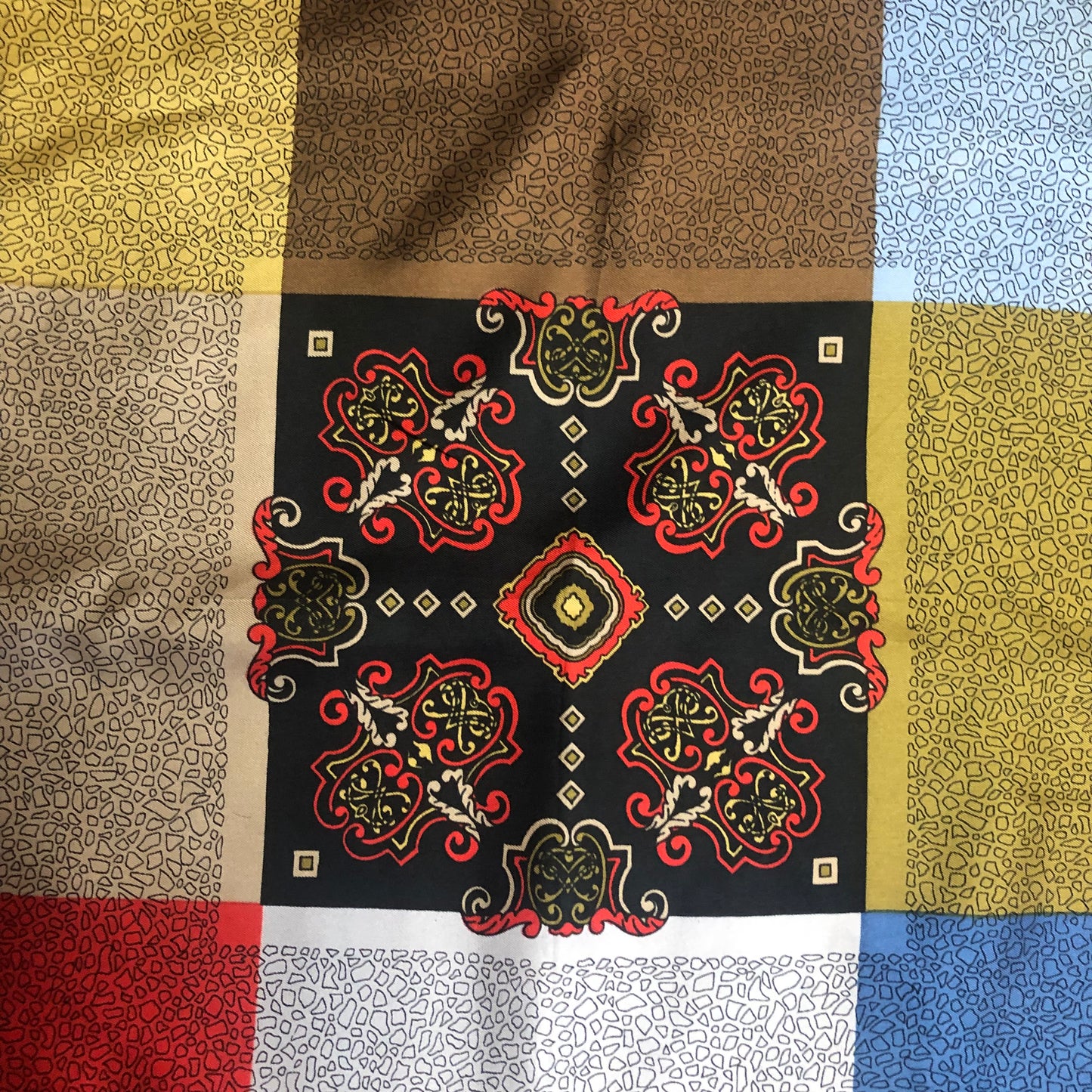 Italian Scarf, All Silk By Imperial, Made in Italy Hand Rolled Square Scarf