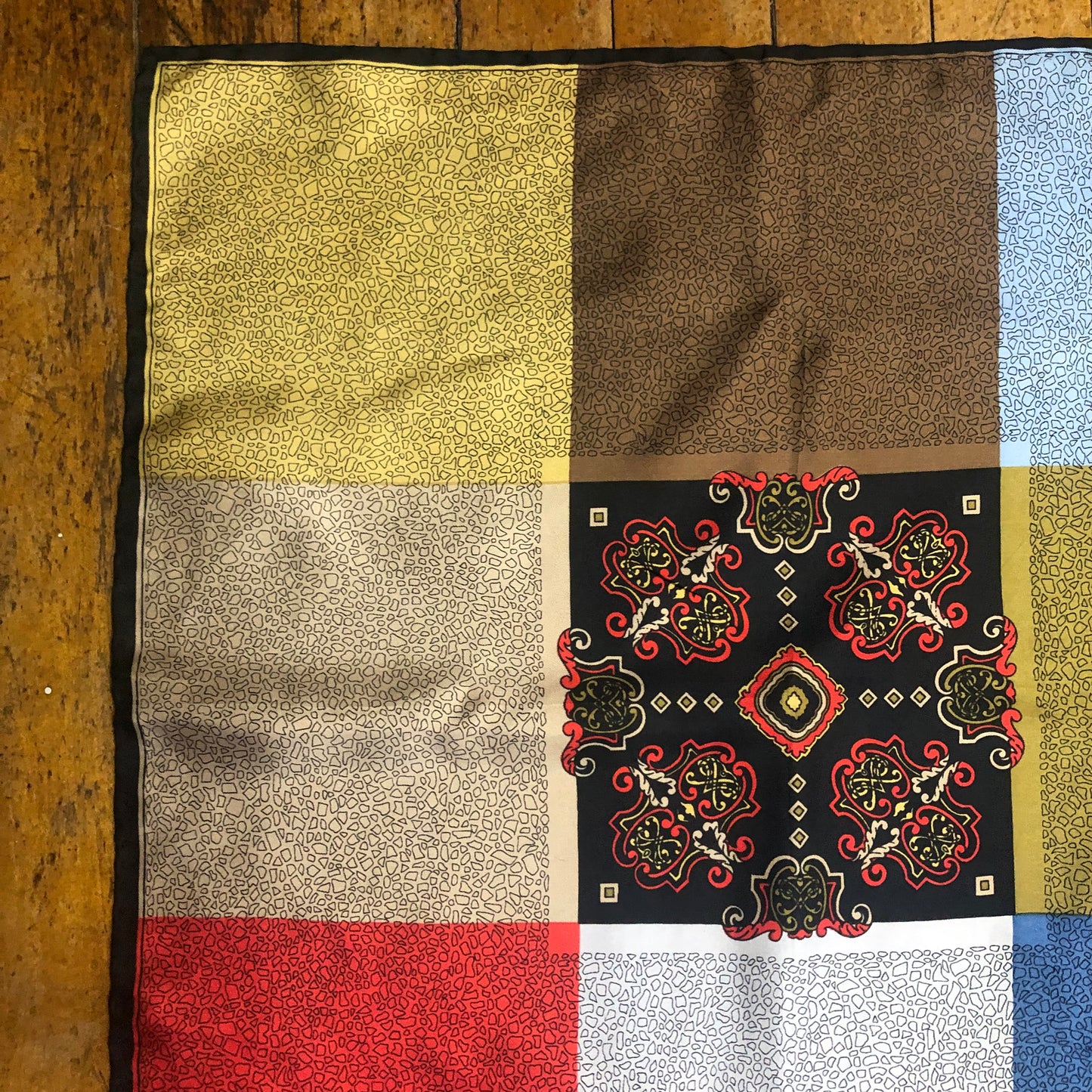 Italian Scarf, All Silk By Imperial, Made in Italy Hand Rolled Square Scarf