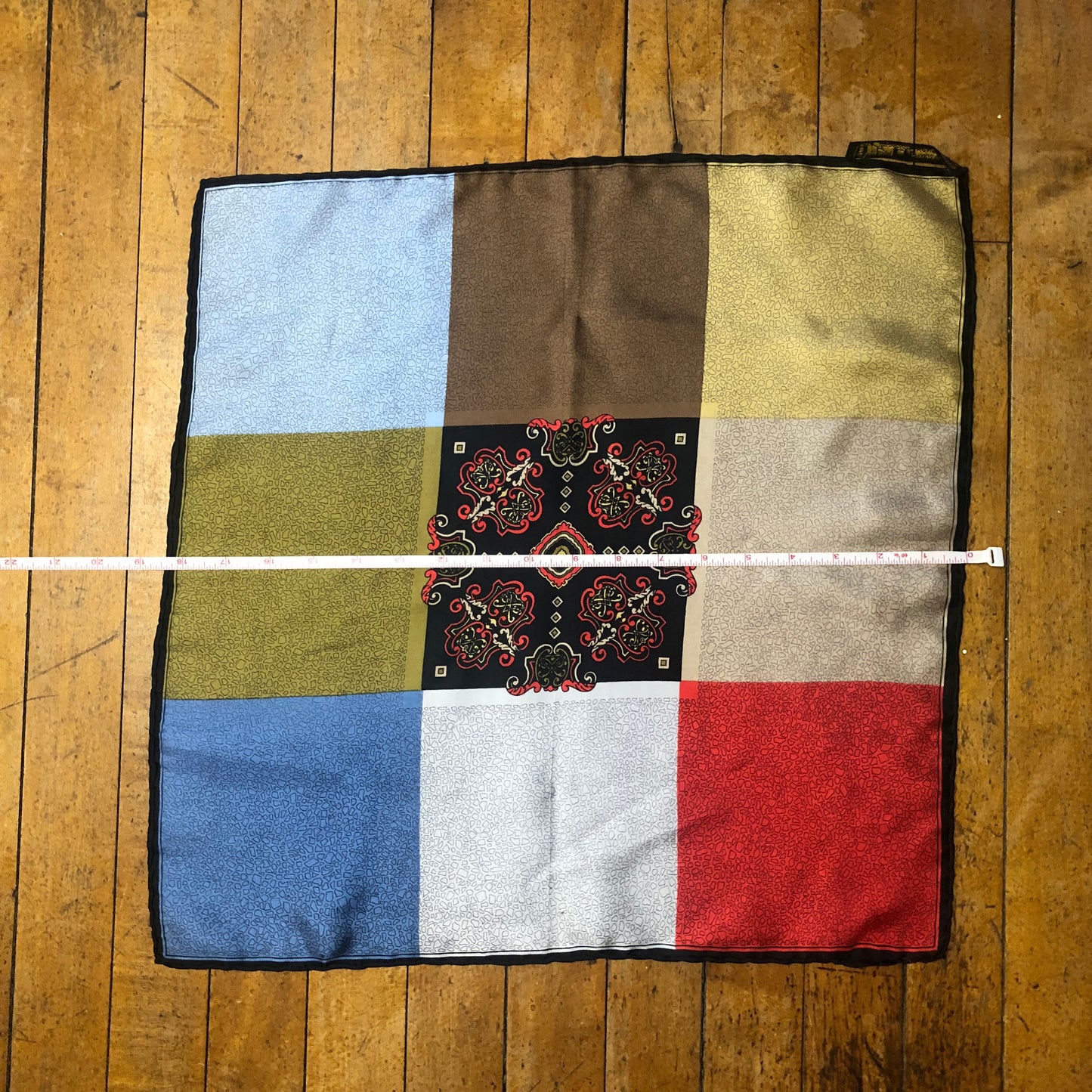 Italian Scarf, All Silk By Imperial, Made in Italy Hand Rolled Square Scarf