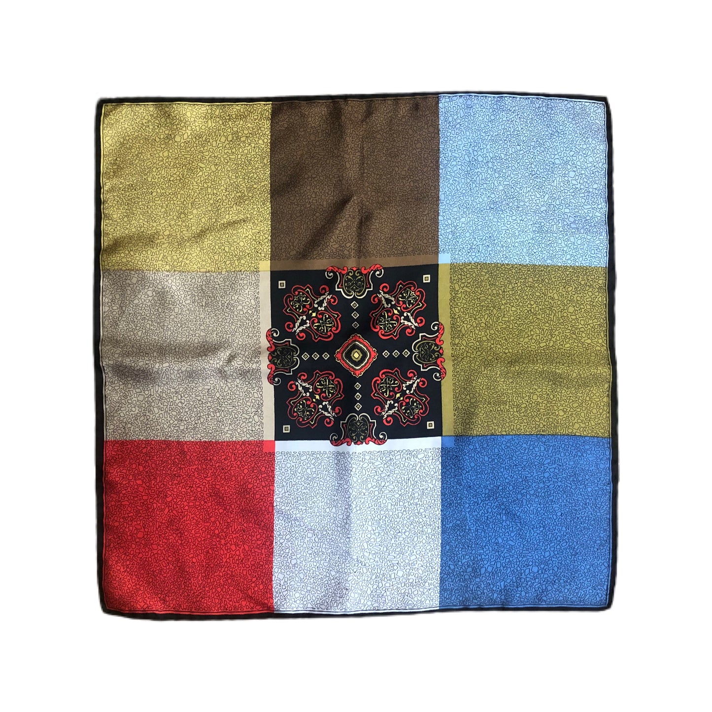 Italian Scarf, All Silk By Imperial, Made in Italy Hand Rolled Square Scarf