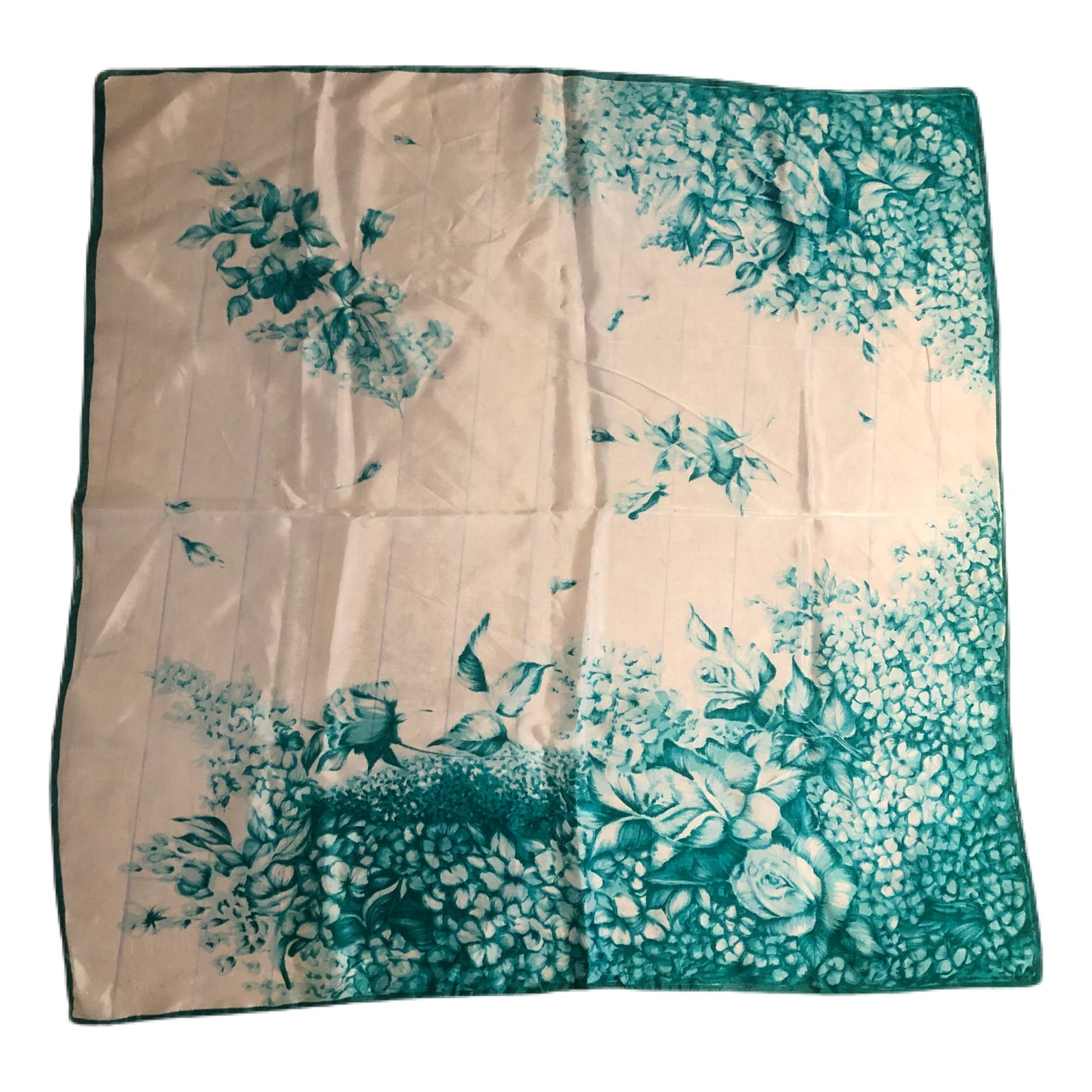 Mint Green Floral Unbranded Square Scarf