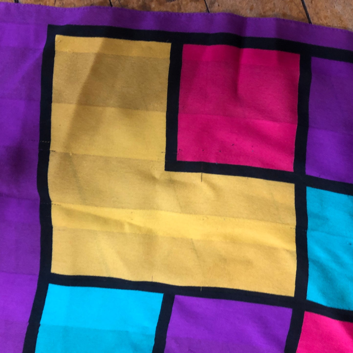 Colorful Abstract Geometric Scarf Unbranded Made In Italy 100% Polyester