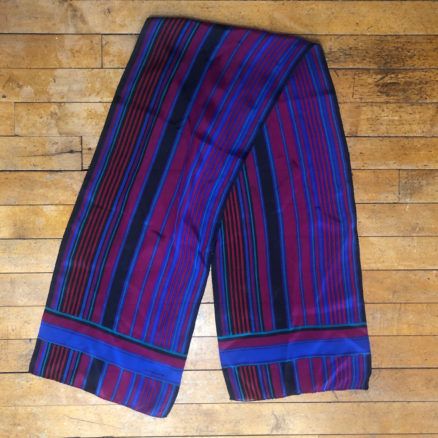 Stripy Liz Claiborne Long Scarf