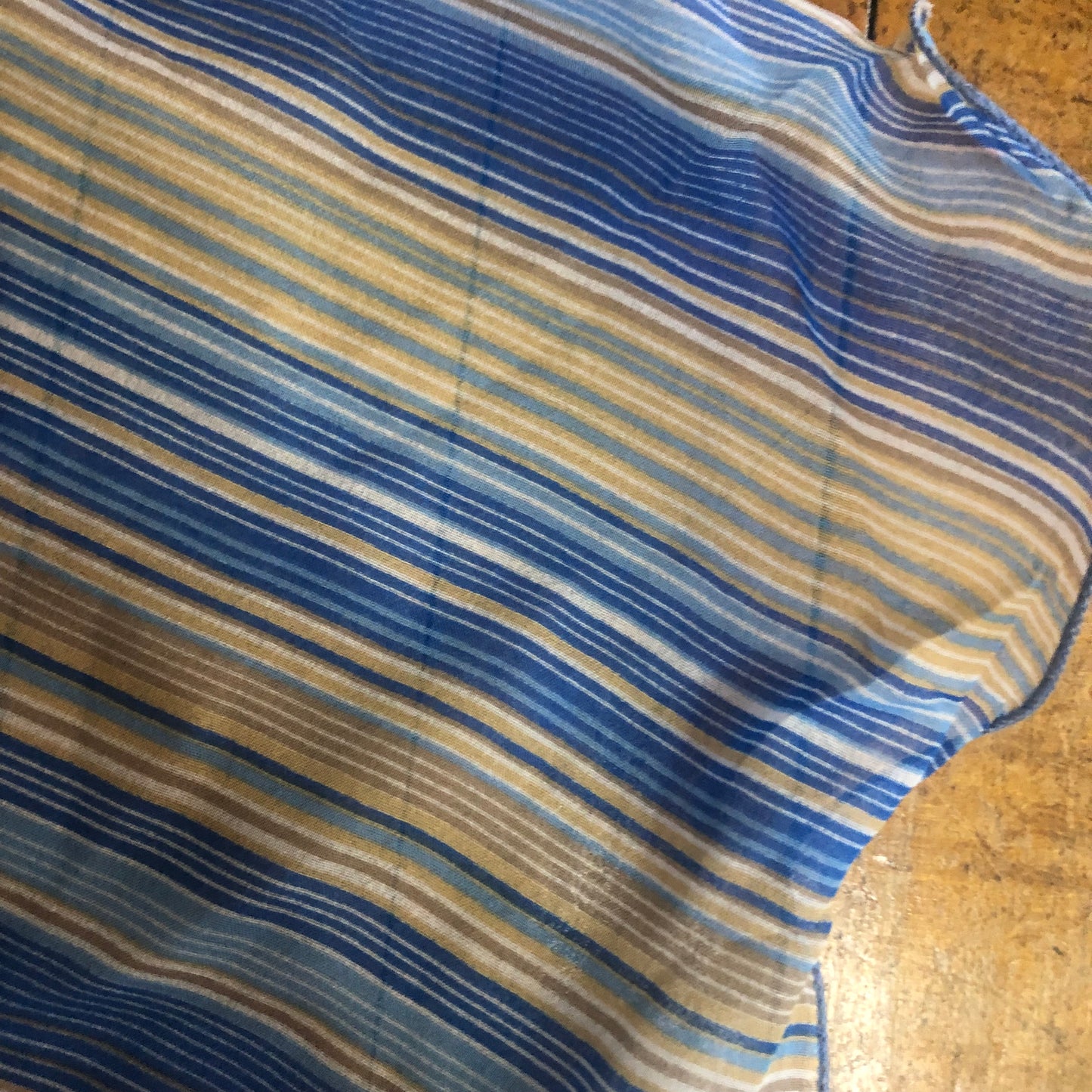 Blue Striped Long Unbranded Scarf