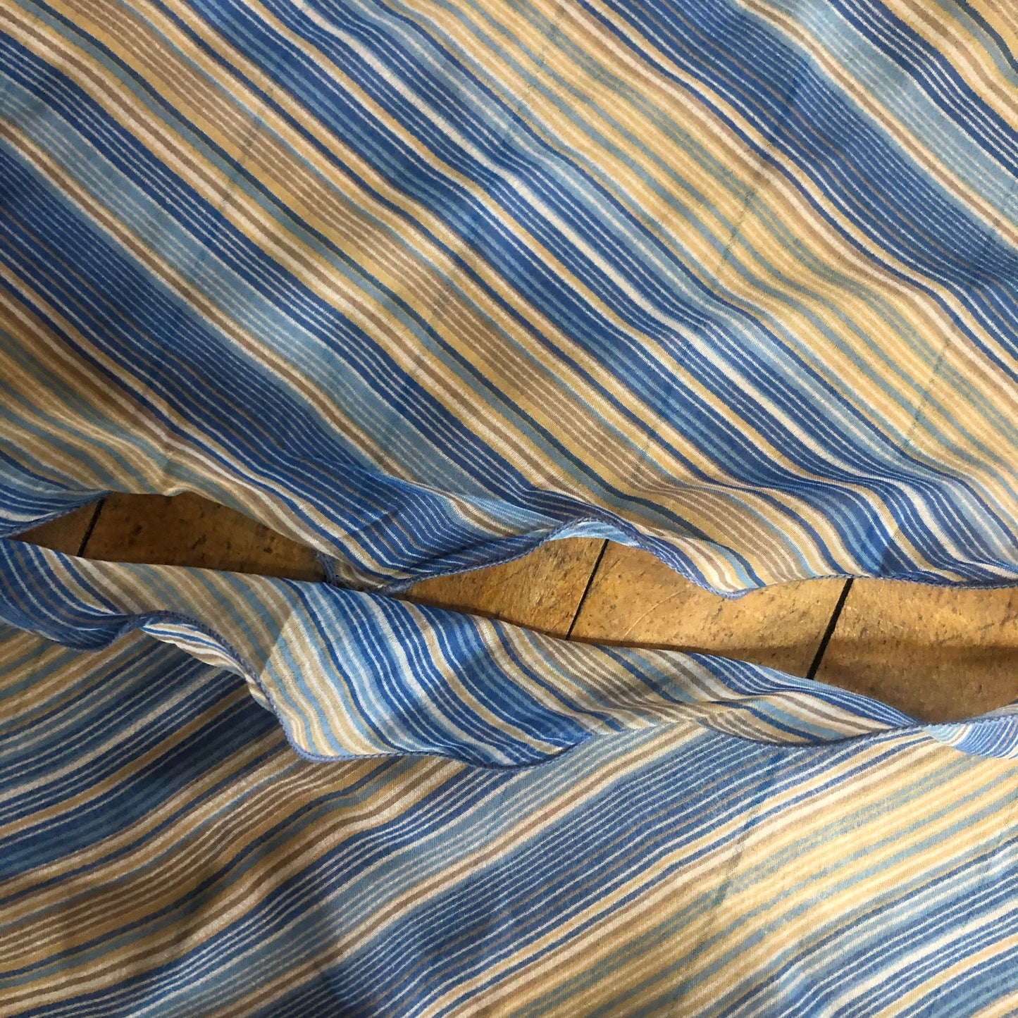 Blue Striped Long Unbranded Scarf