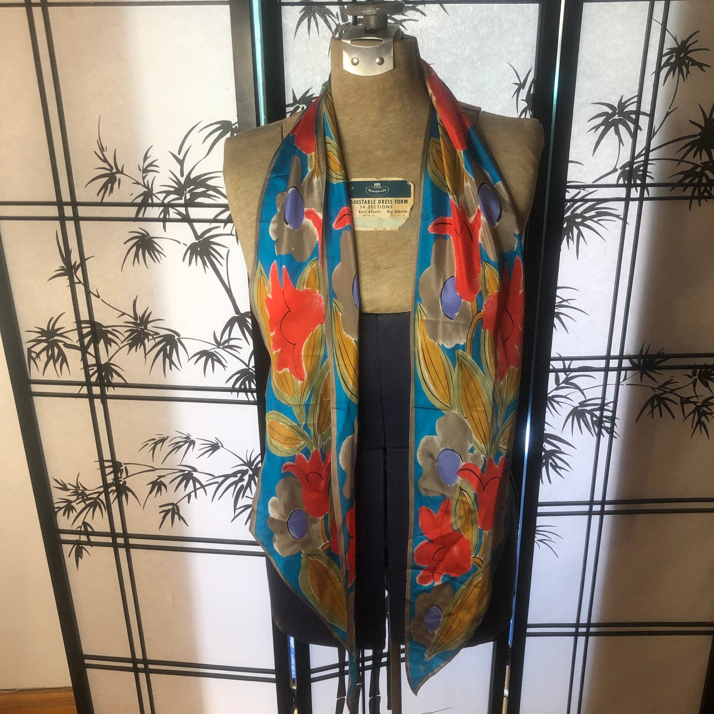 Vana Brand Long Scarf Flower Motif