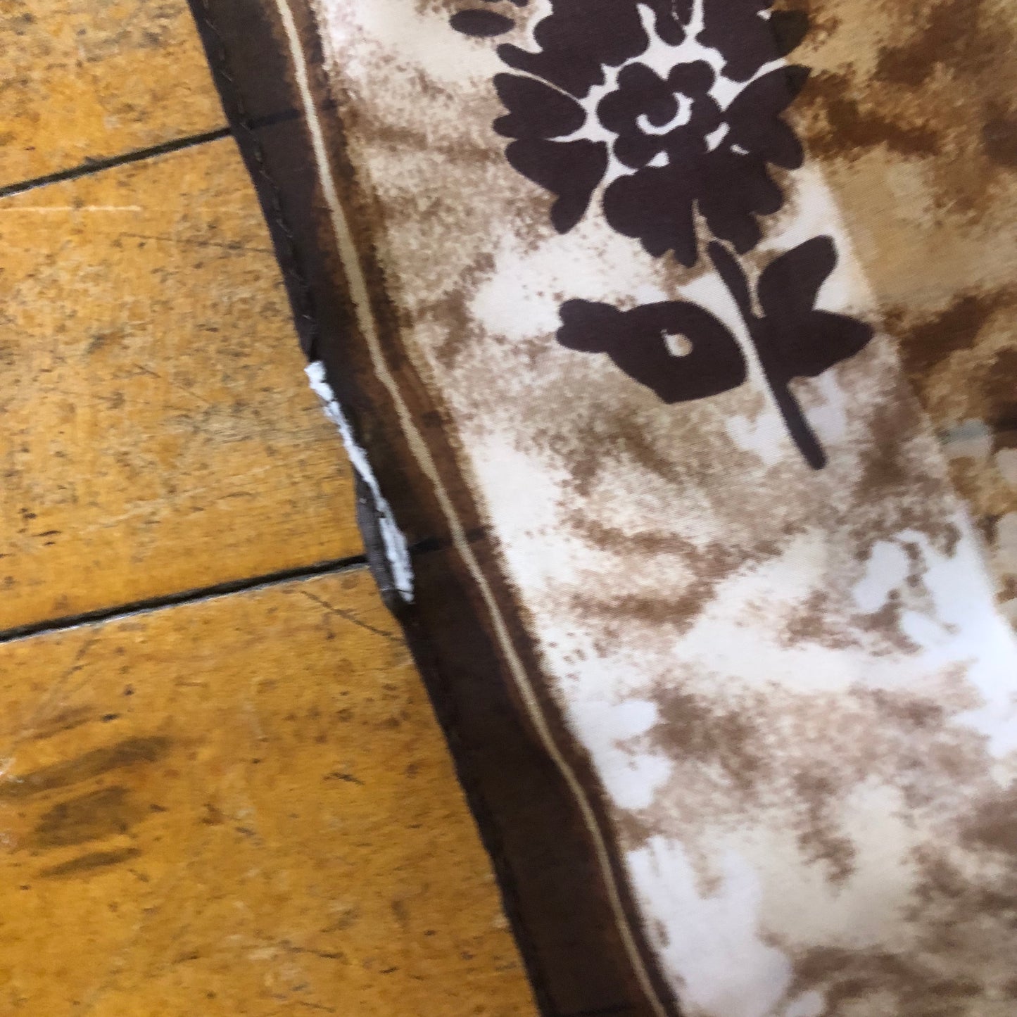Brown Floral Unbranded Long Scarf