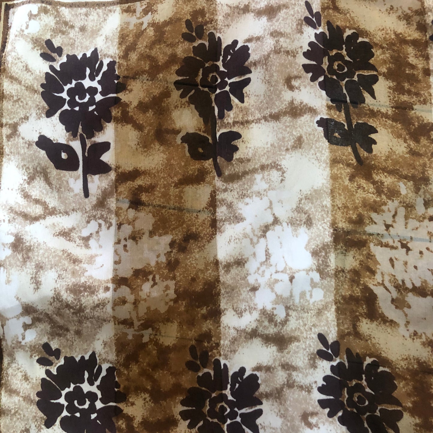 Brown Floral Unbranded Long Scarf