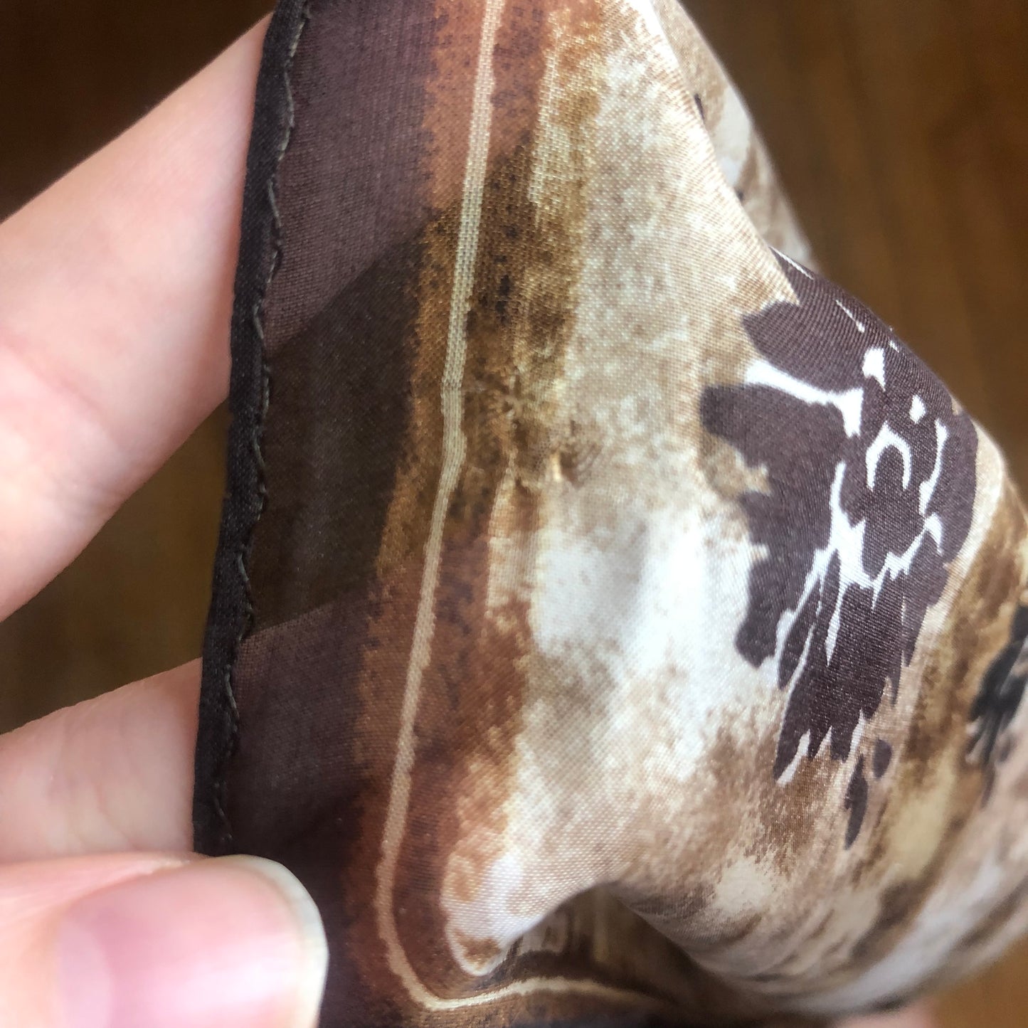 Brown Floral Unbranded Long Scarf