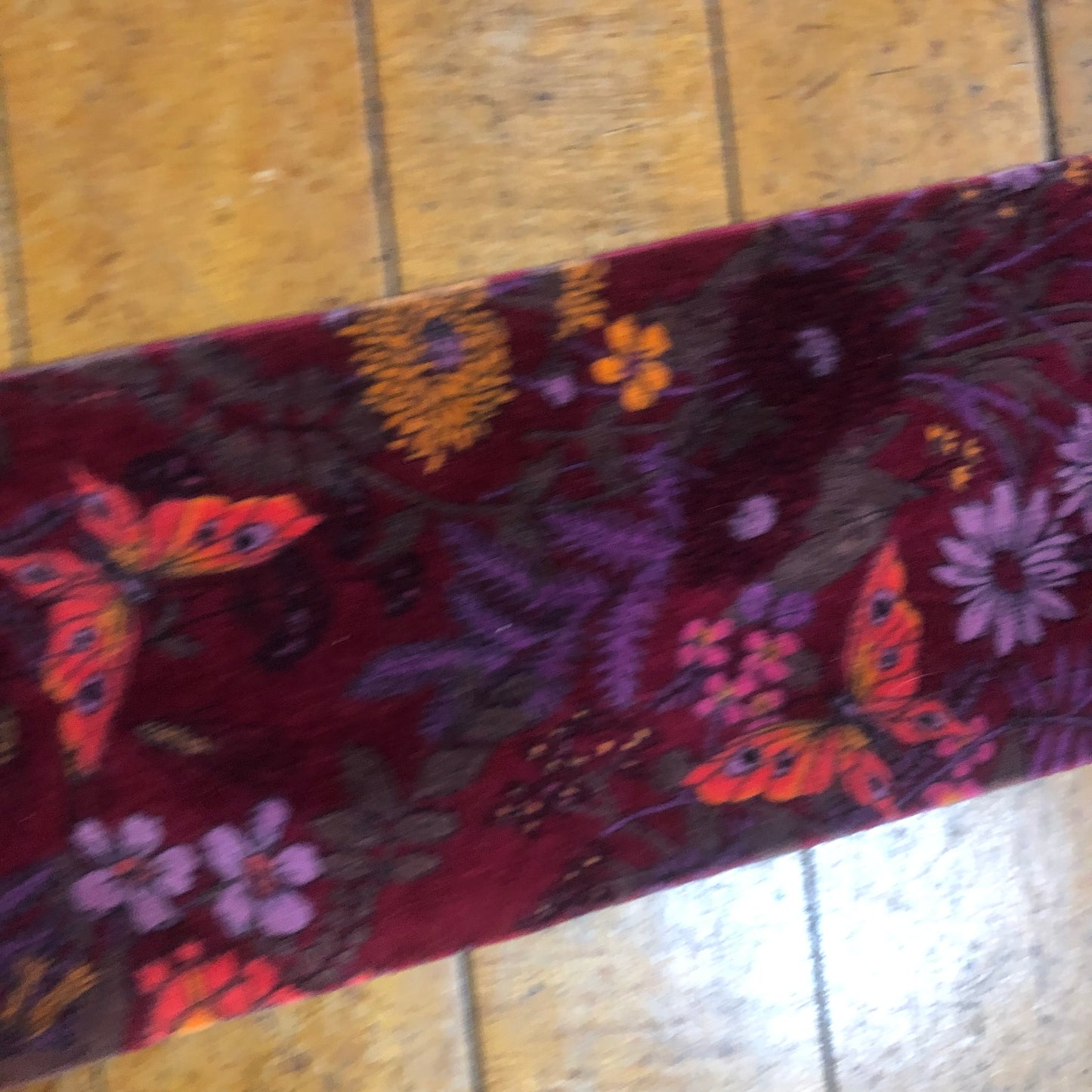 Burgundy Floral Unbranded Long Scarf