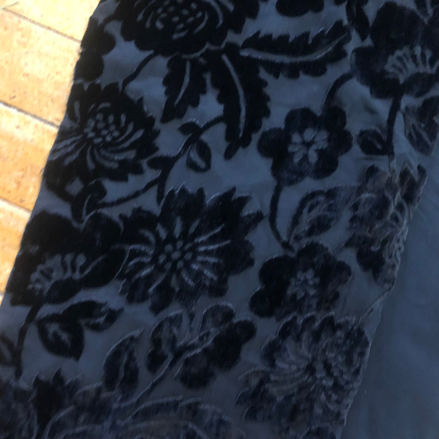 Vintage Long Black Floral Scarf, Unbranded Fashion Scarves