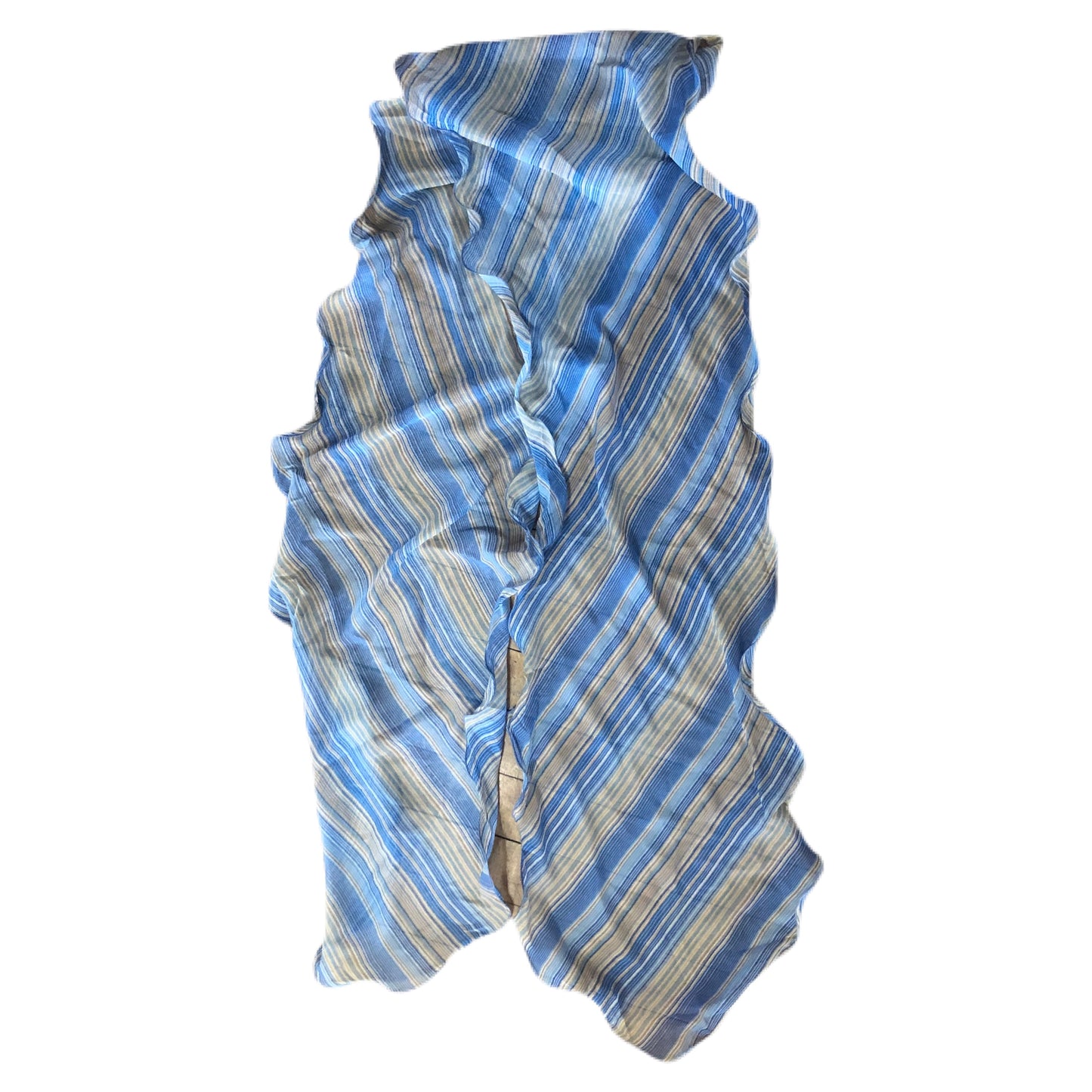Blue Striped Long Unbranded Scarf