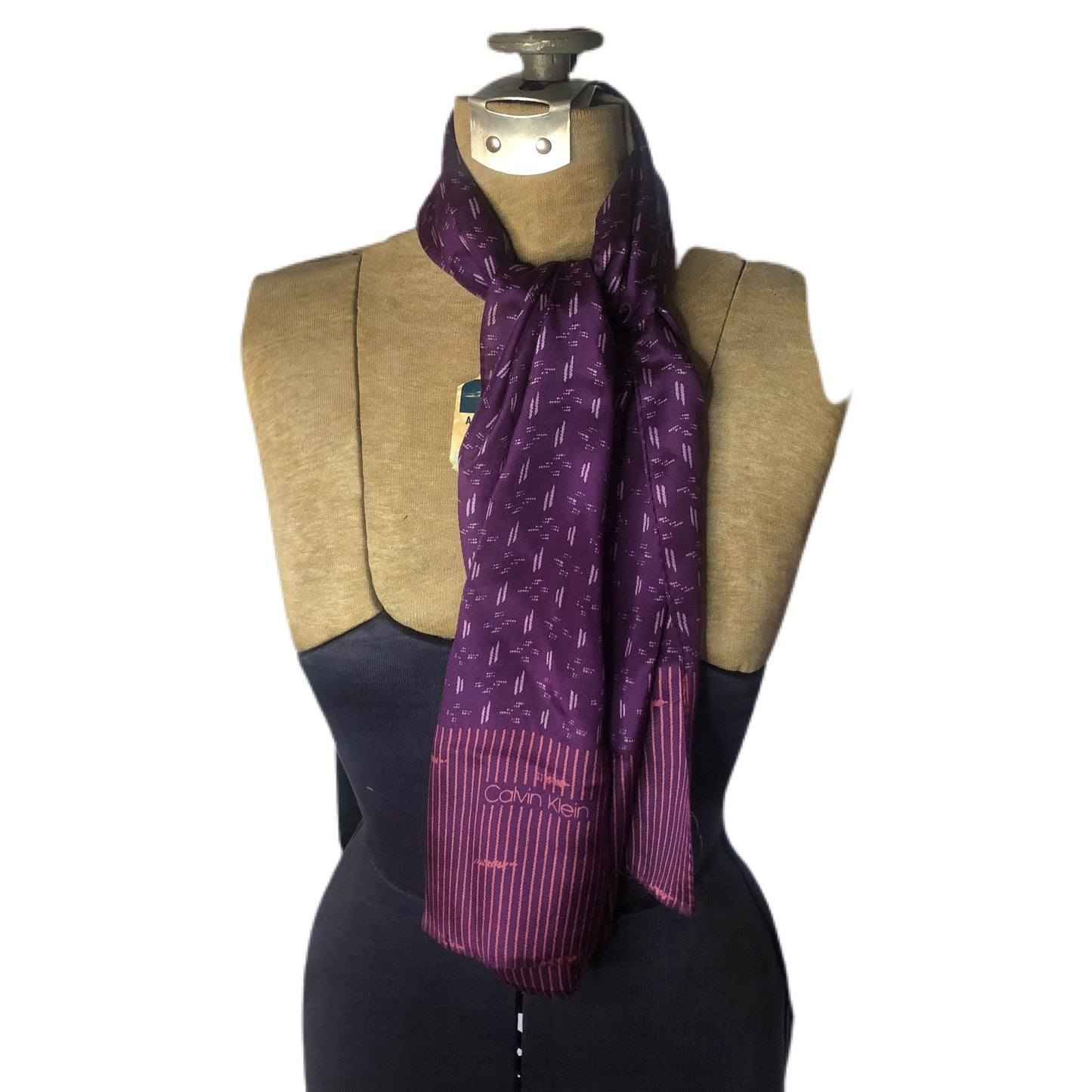 Calvin Klein Brand Purple Long Scarf