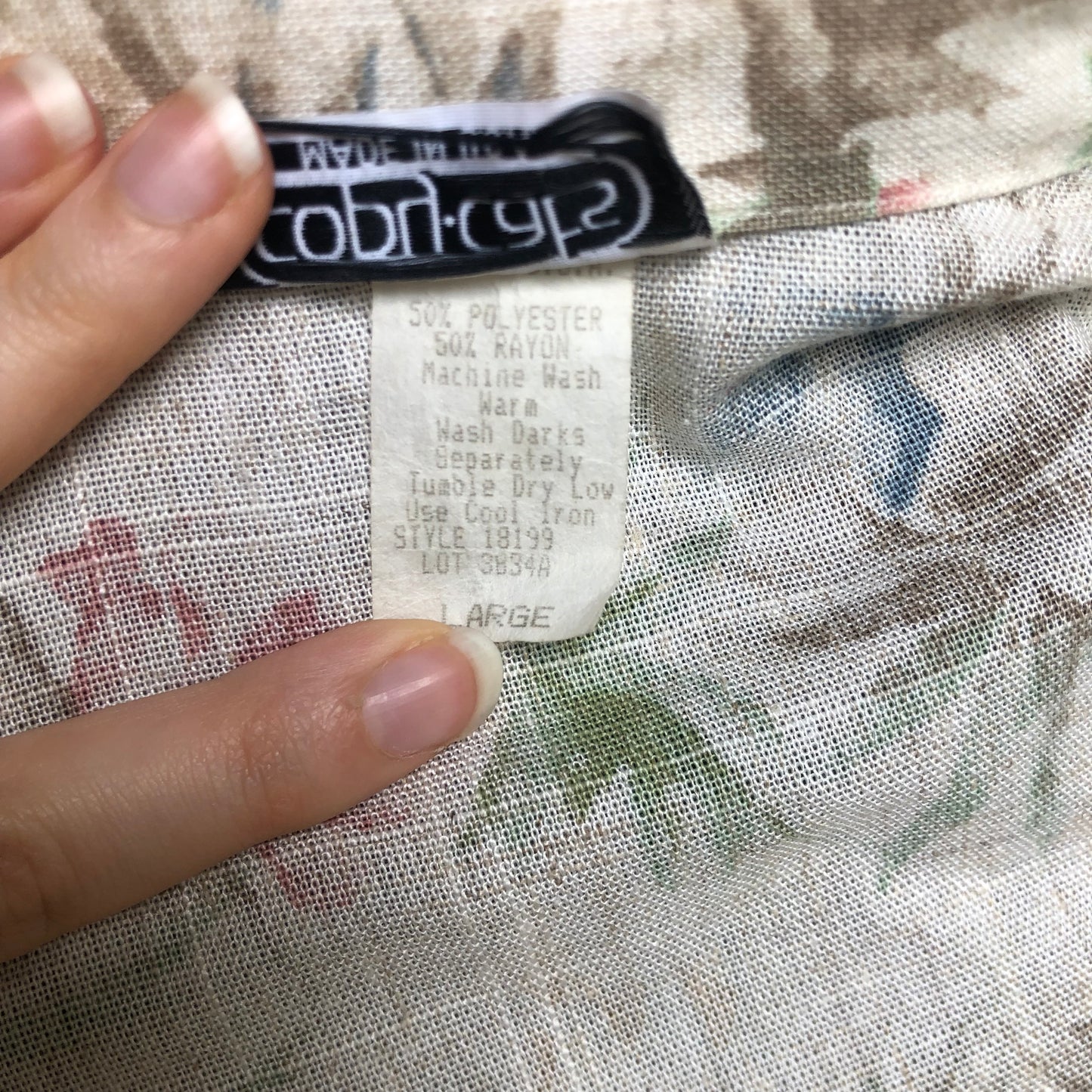 Pastel Floral Blazer Made in USA Copy Cats Brand Size Large