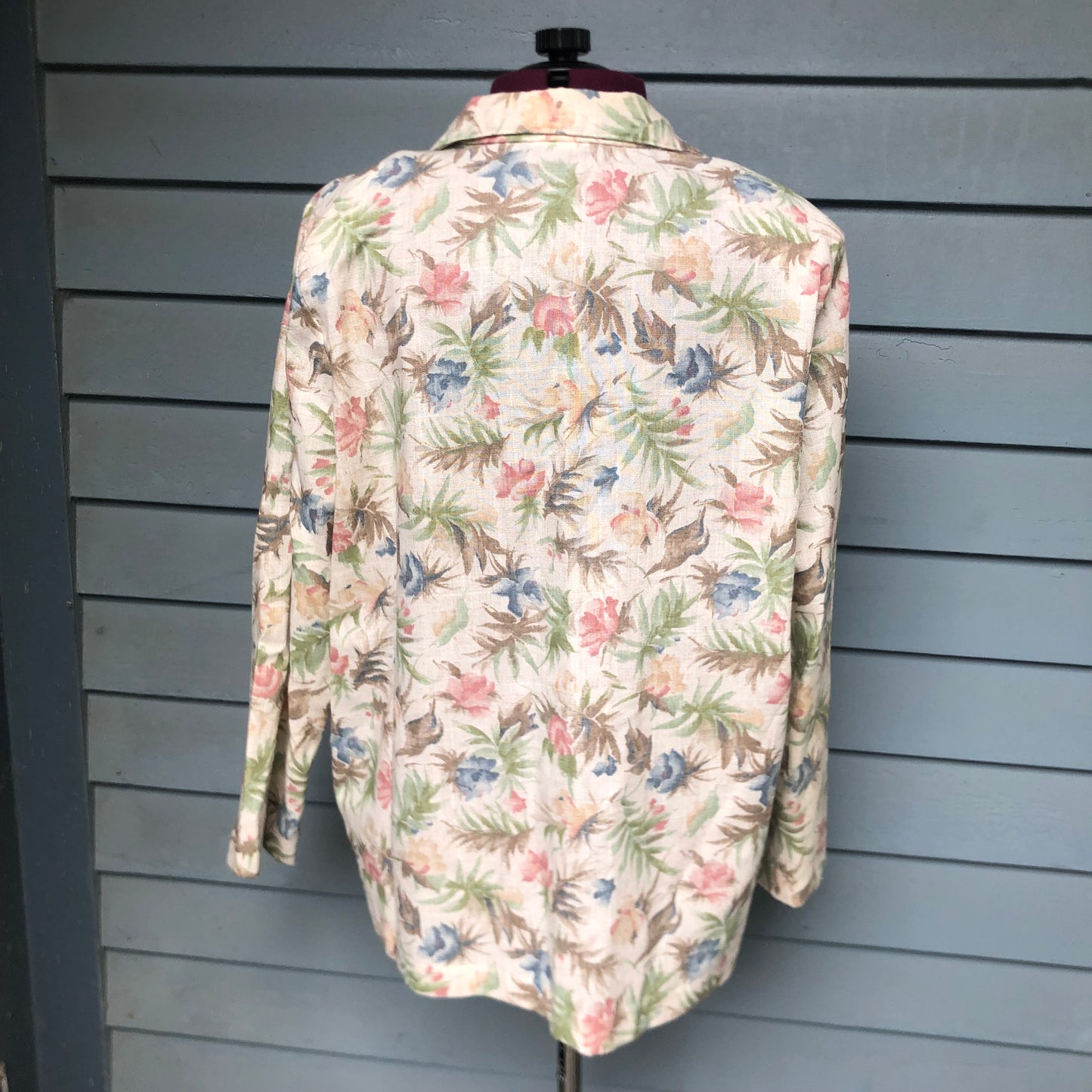 Pastel Floral Blazer Made in USA Copy Cats Brand Size Large