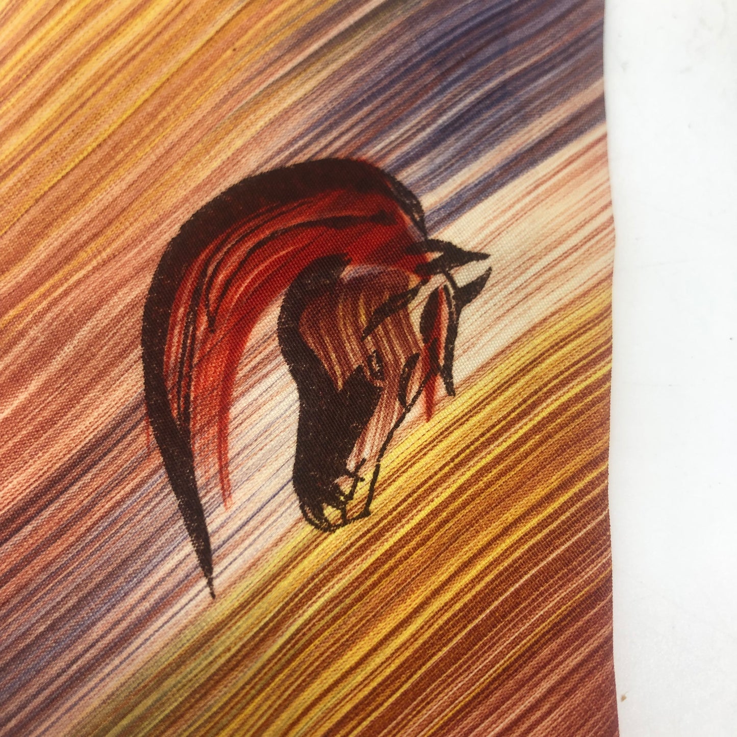 Towncraft DeLuxe Brand Tie Made In USA Three Hand Painted Horses 1940s
