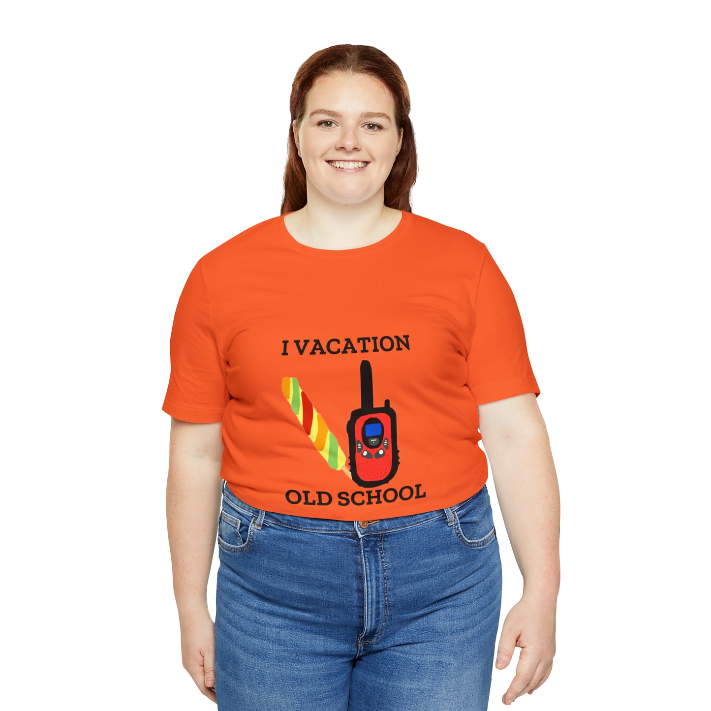 "I Vacation Old School" Unisex Jersey Short Sleeve Tee