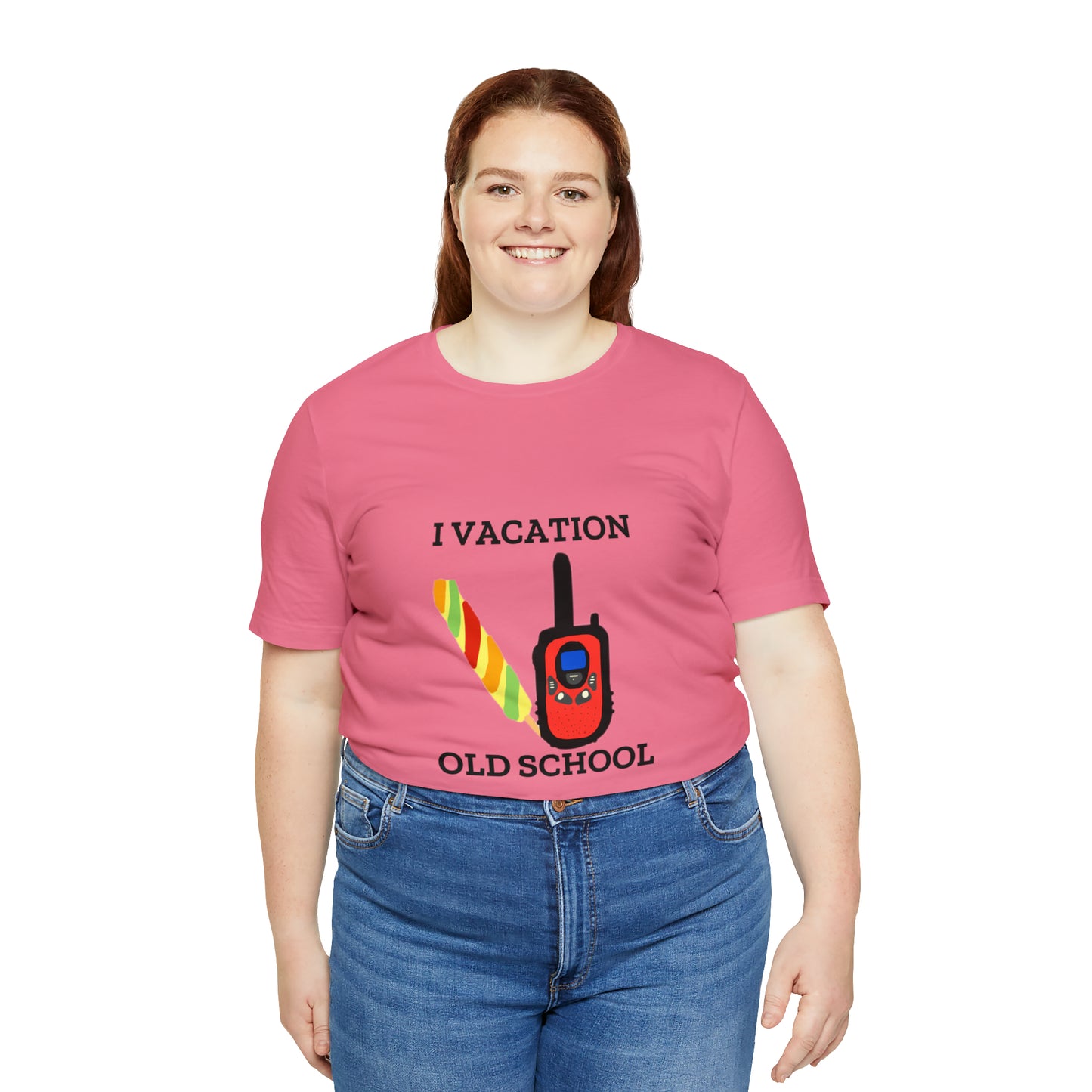 "I Vacation Old School" Unisex Jersey Short Sleeve Tee