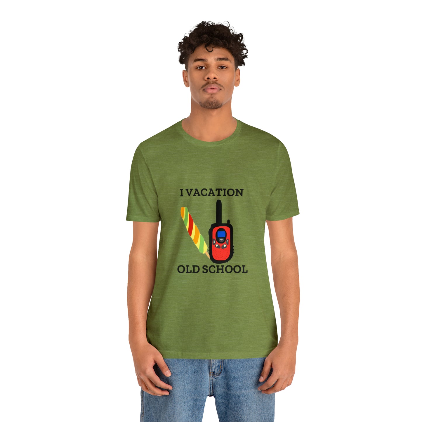 "I Vacation Old School" Unisex Jersey Short Sleeve Tee