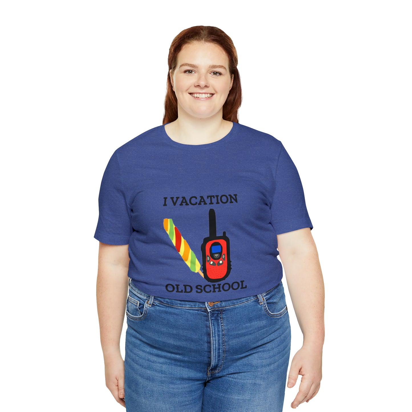 "I Vacation Old School" Unisex Jersey Short Sleeve Tee