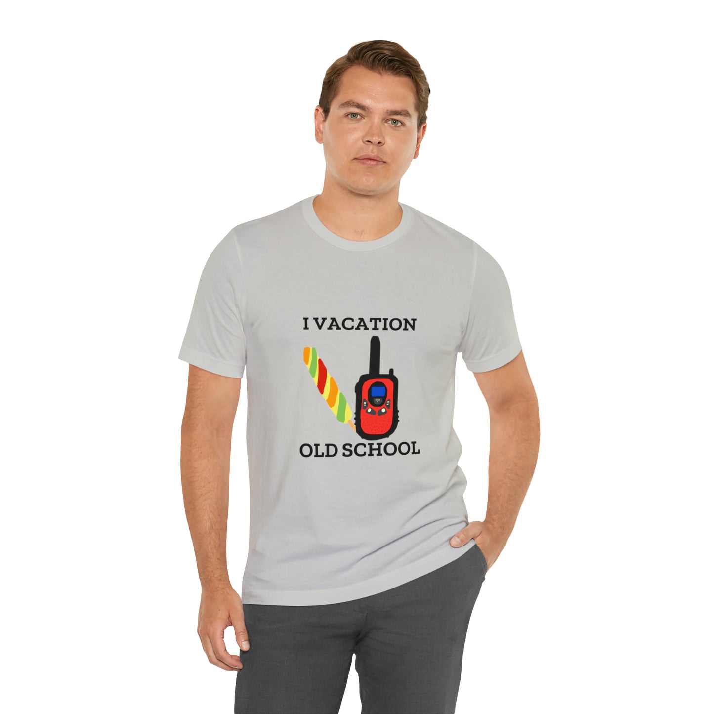 "I Vacation Old School" Unisex Jersey Short Sleeve Tee