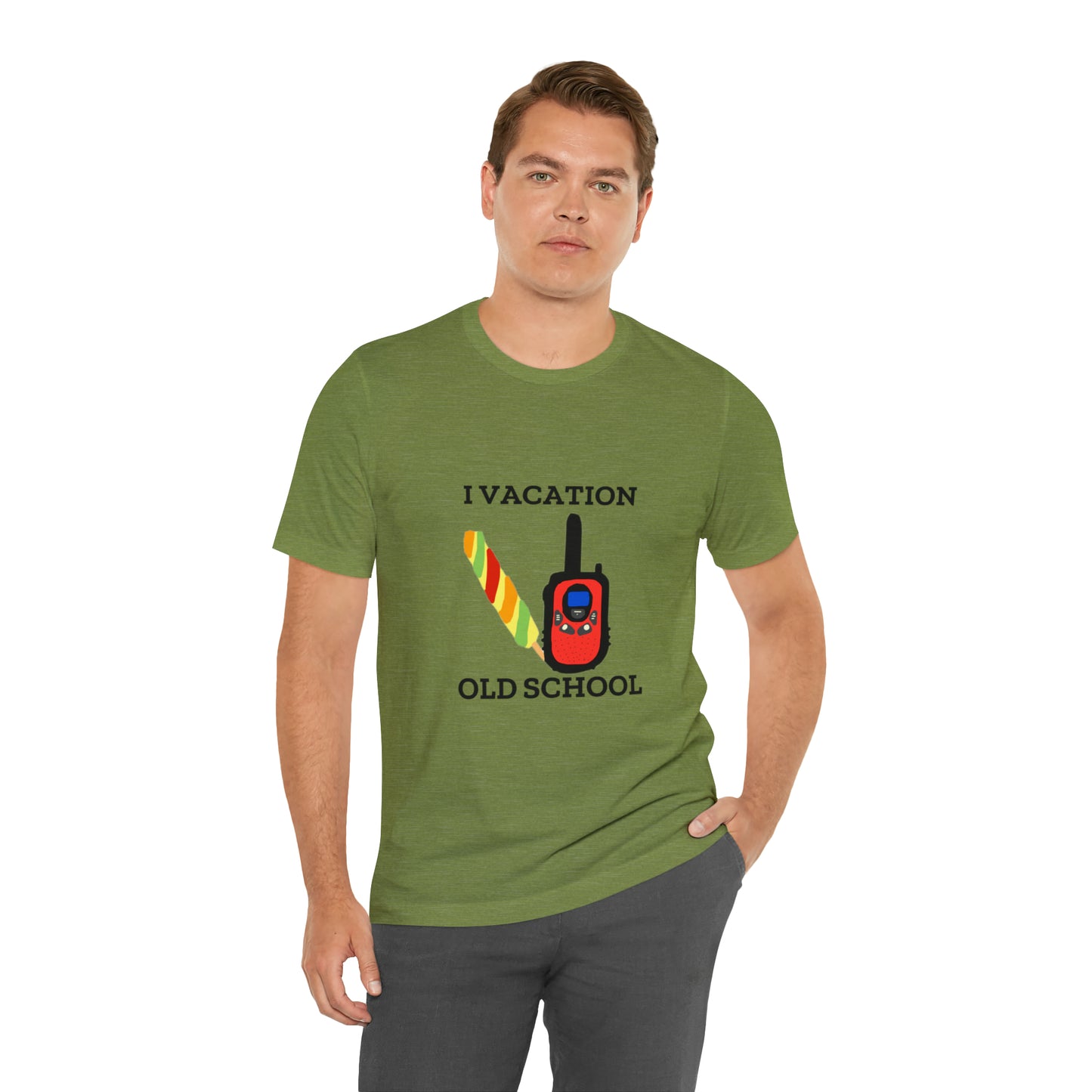 "I Vacation Old School" Unisex Jersey Short Sleeve Tee