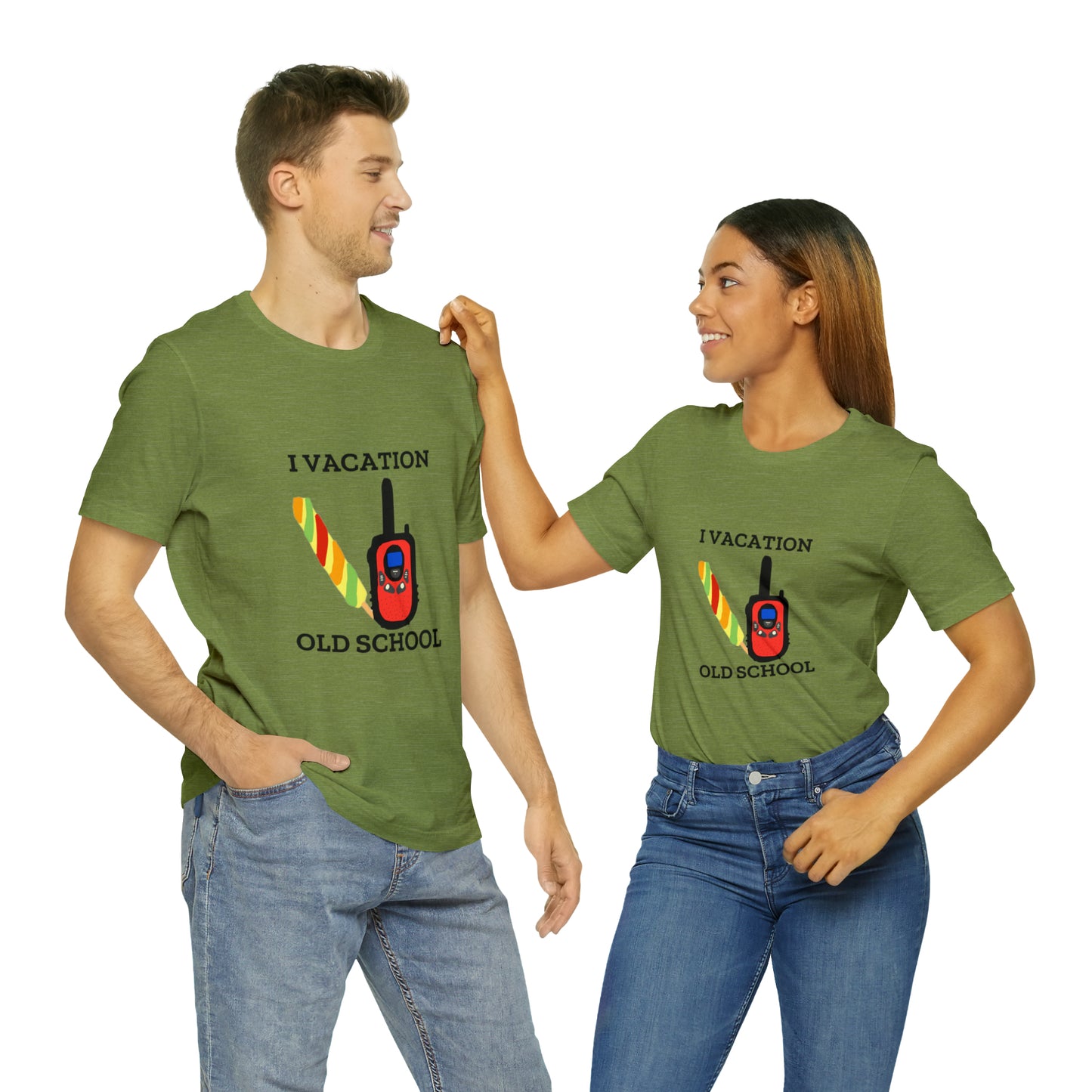 "I Vacation Old School" Unisex Jersey Short Sleeve Tee