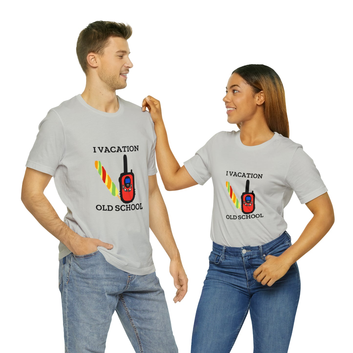"I Vacation Old School" Unisex Jersey Short Sleeve Tee