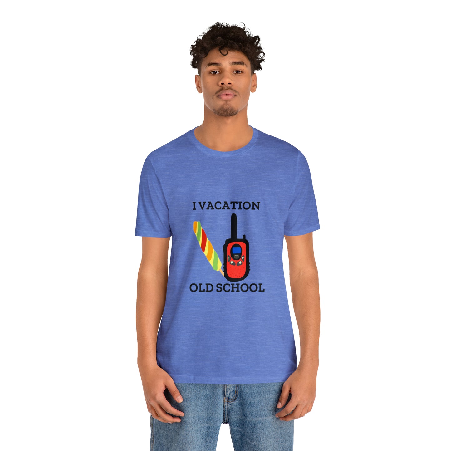 "I Vacation Old School" Unisex Jersey Short Sleeve Tee